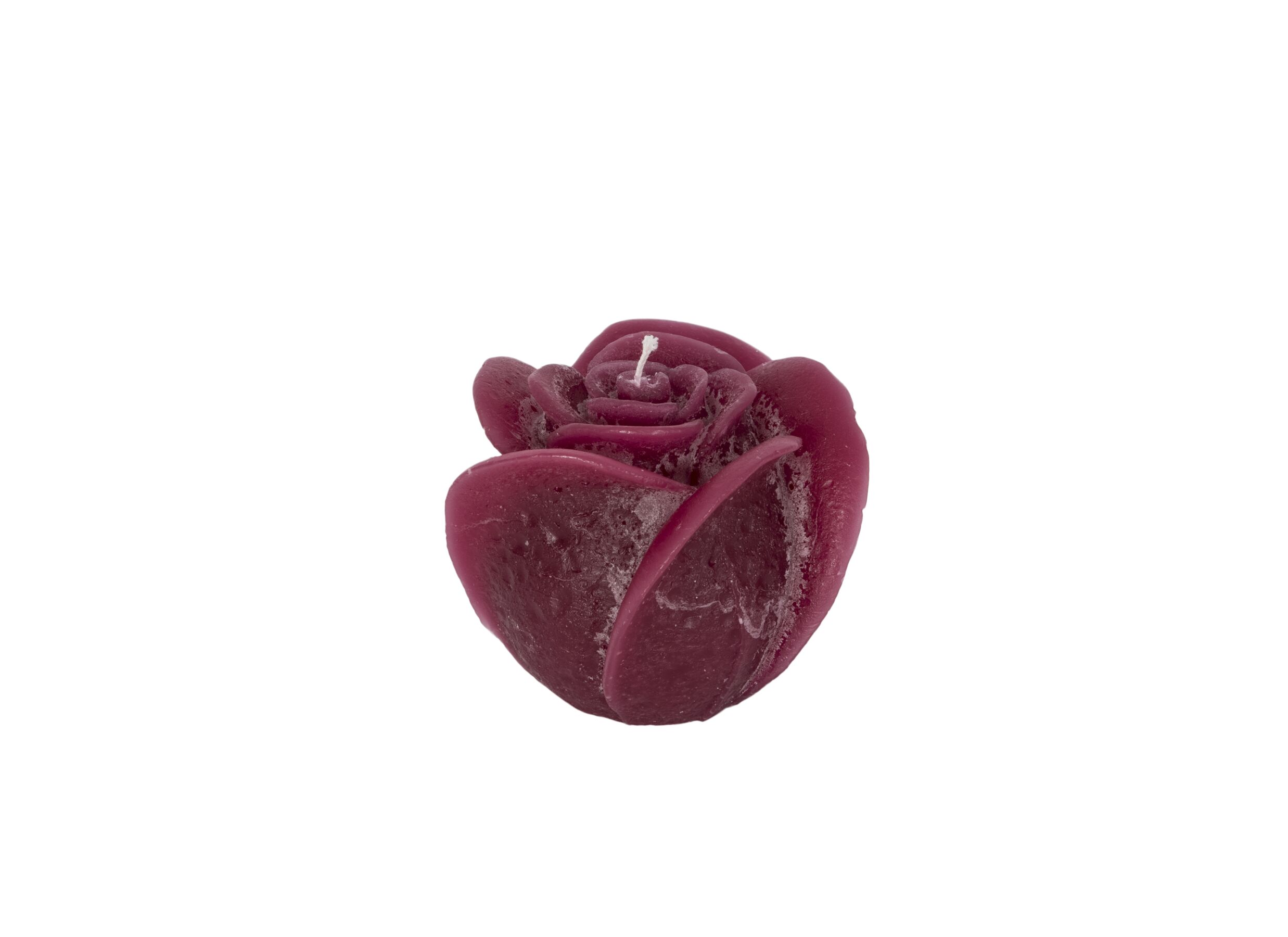 Kaars Roses Sculptures M Ø12x10cm - rustiek - rood - Bougie Roses Sculptures M Ø12x10cm - rustique - rouge