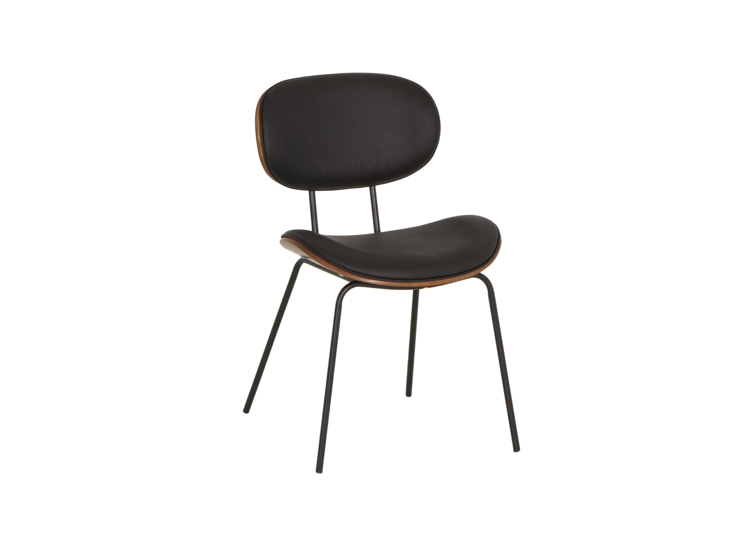 Chaise Ruby similicuir noir/brun - Chaise Ruby 51x57x79cm - similicuir - noir/brun