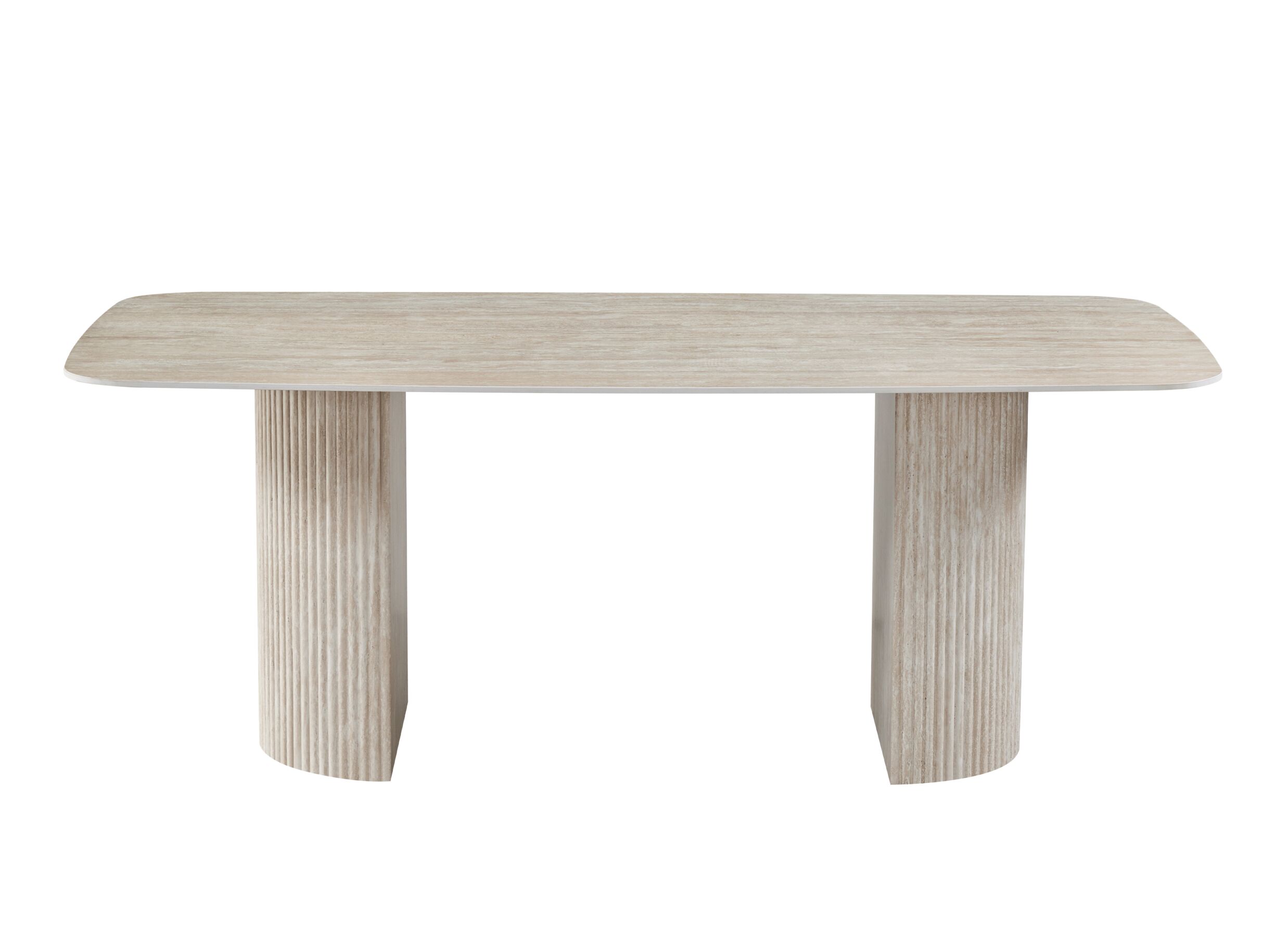Hoofdfoto - Tafel 200x100cm - keramiek - beige travertin look