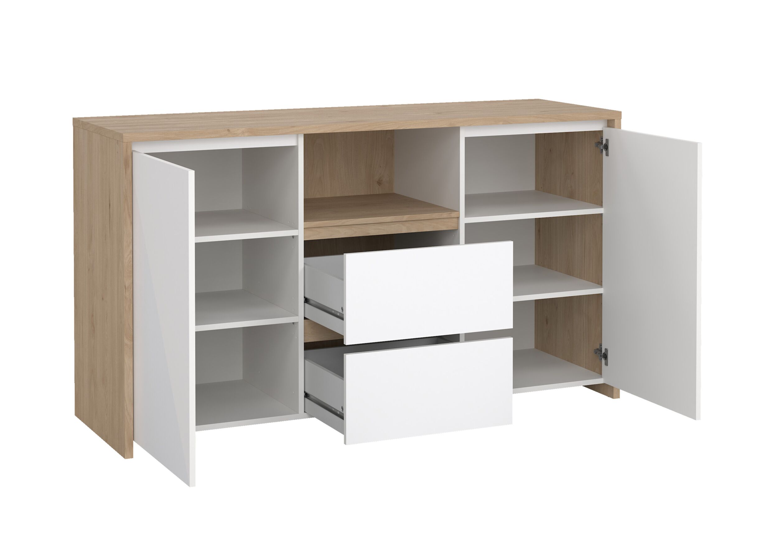 Disposition - Buffet Next 149x48xH84cm - décor - blanc & jackson hickory