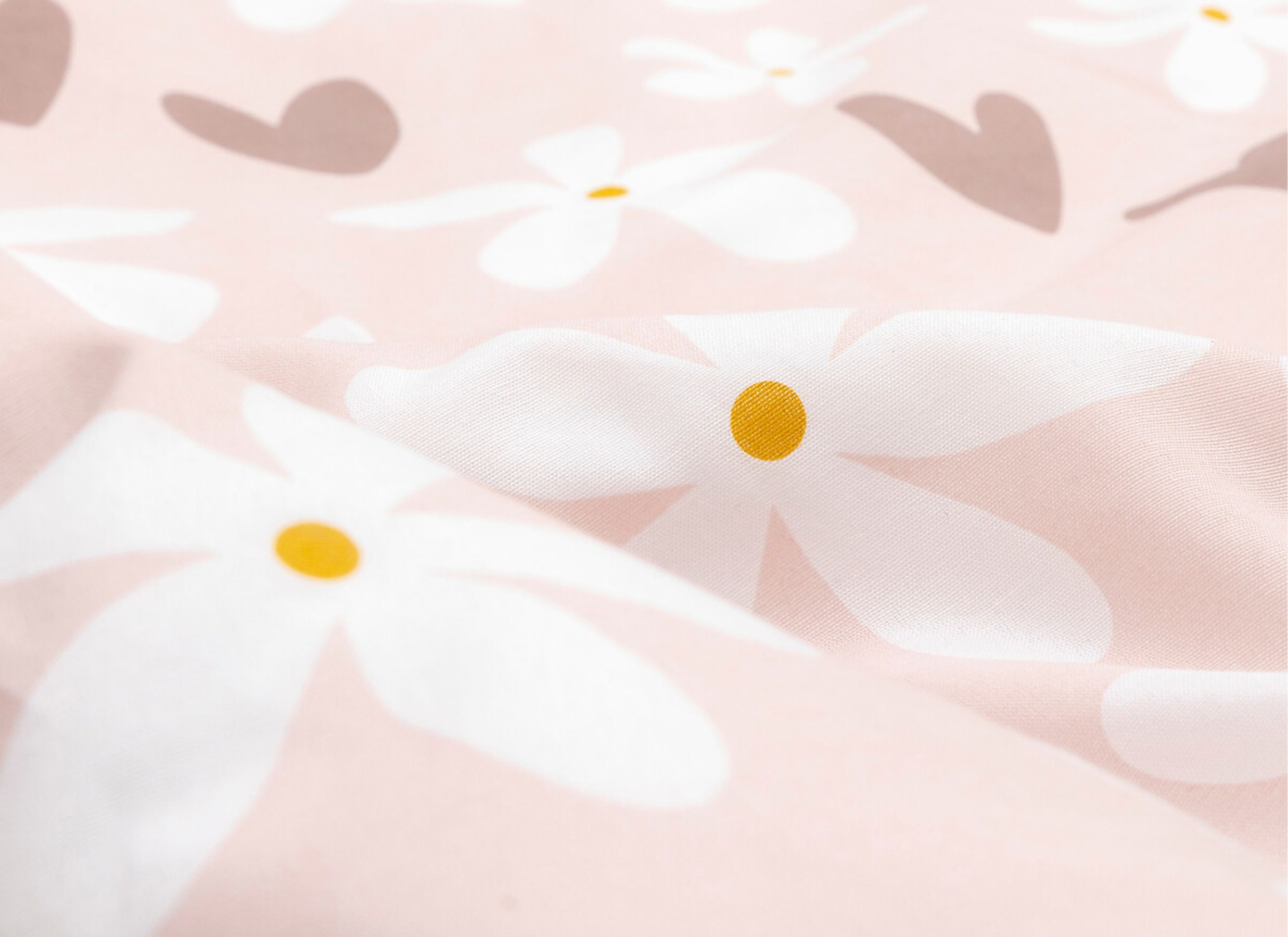 Detail - Housse de couette Motif Cœur 140x200cm - polyester & coton - rose