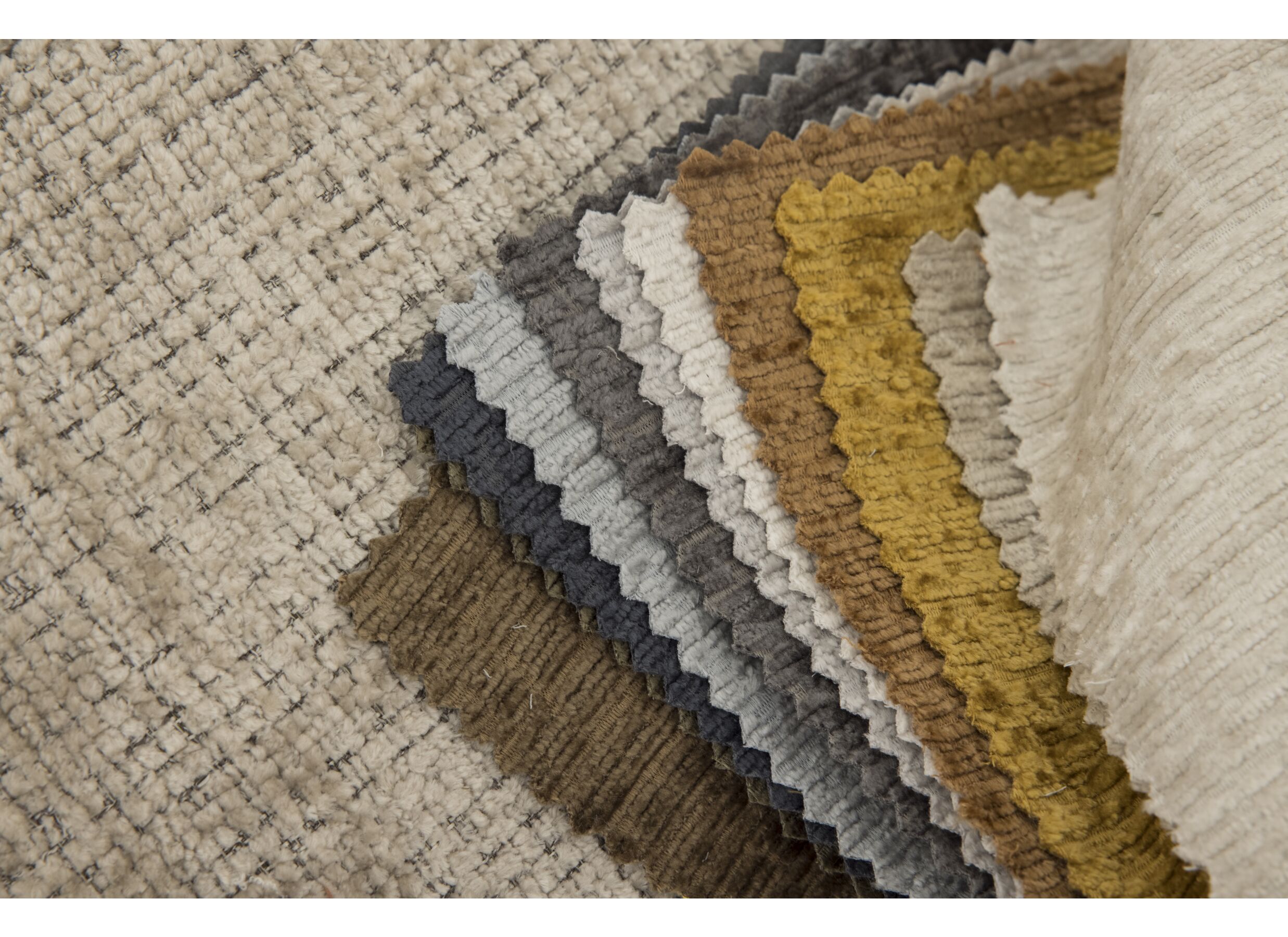 Couleurs - Canapé d'angle Argus 327x283cm - tissu - taupe