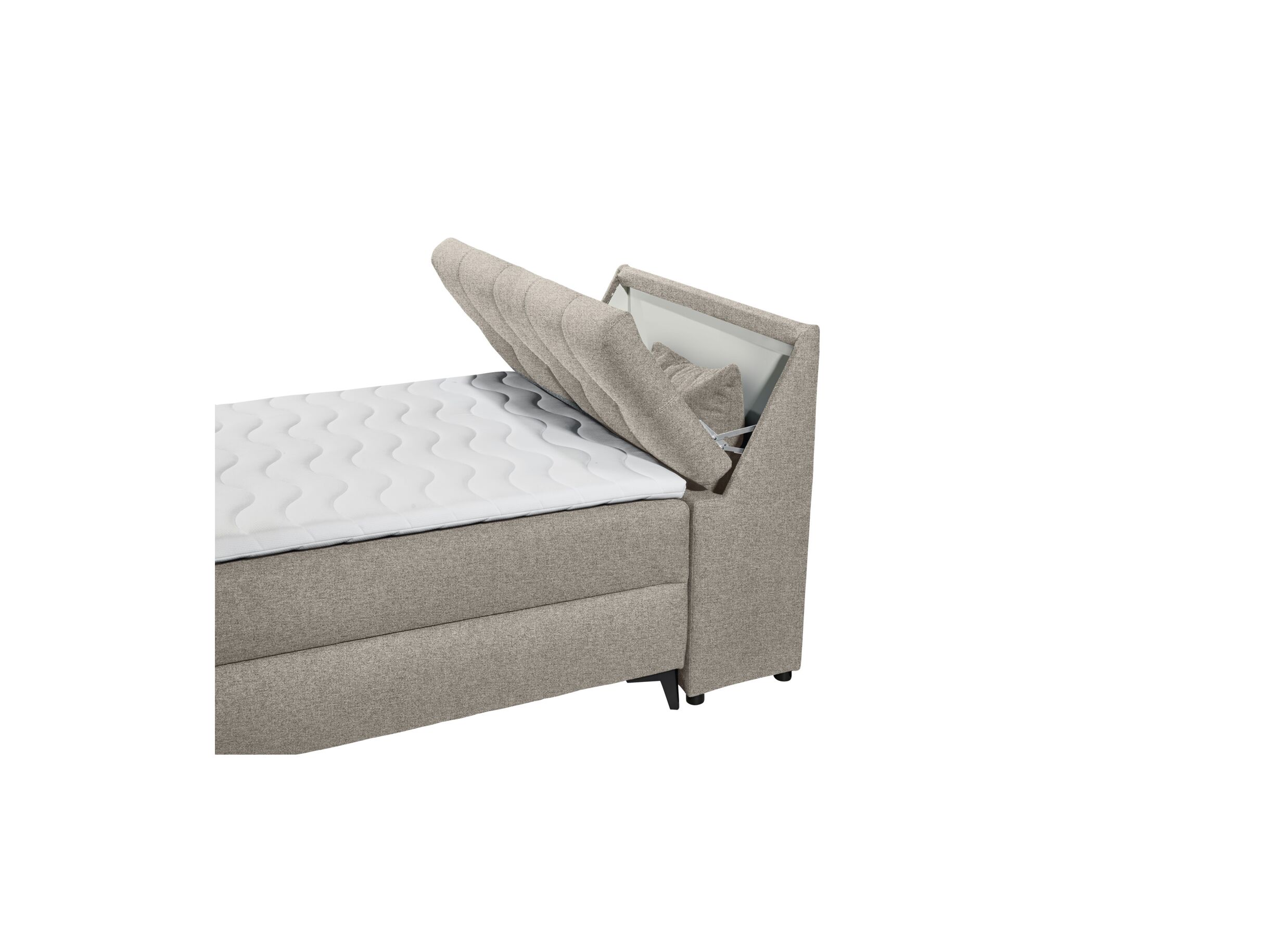 Detailfoto - Bedbox Atlantis 120x200cm met opbergruimte stof zand