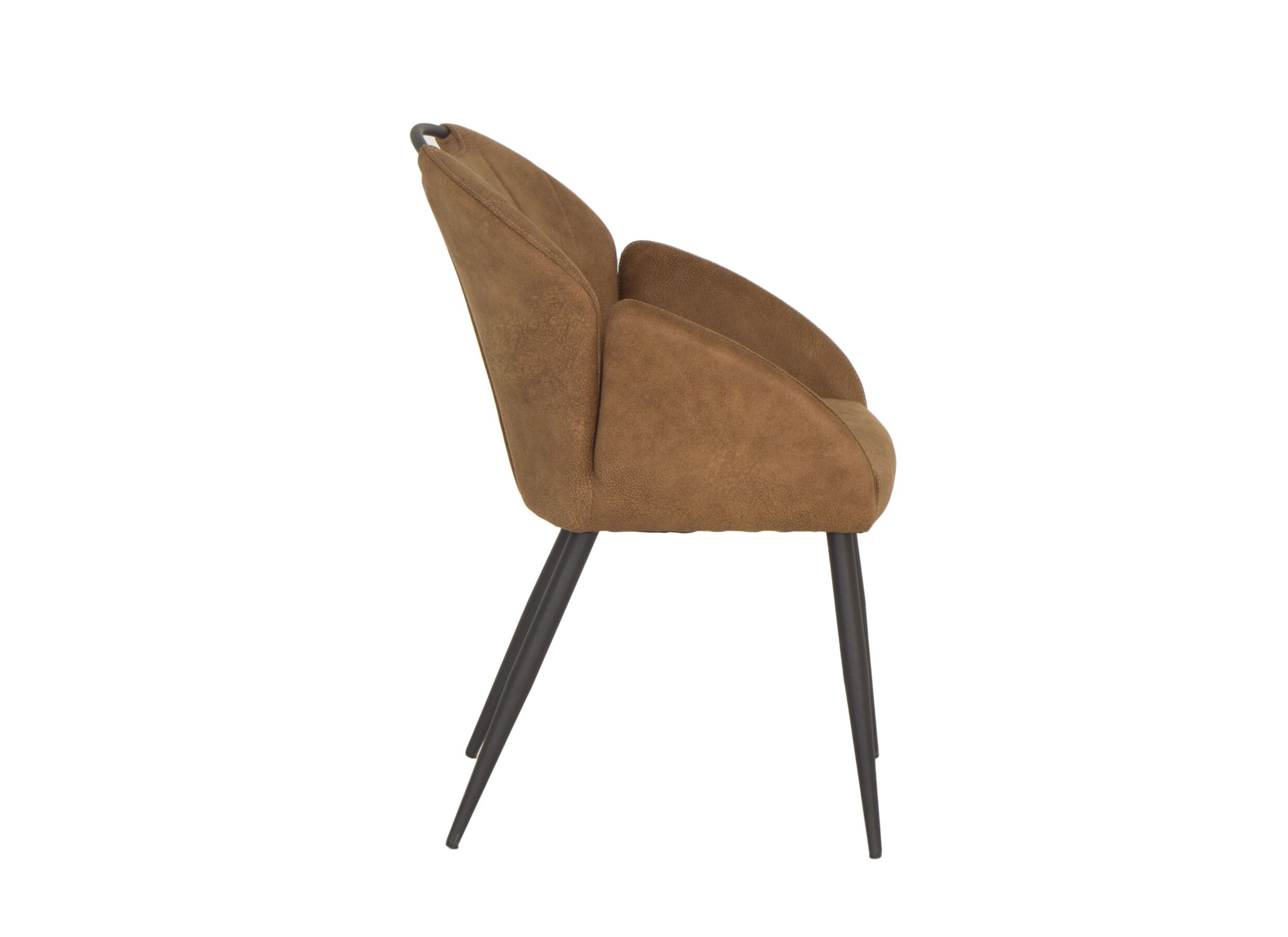 Kuipstoel ST2005 55x60x87,5cm - stof - cognac