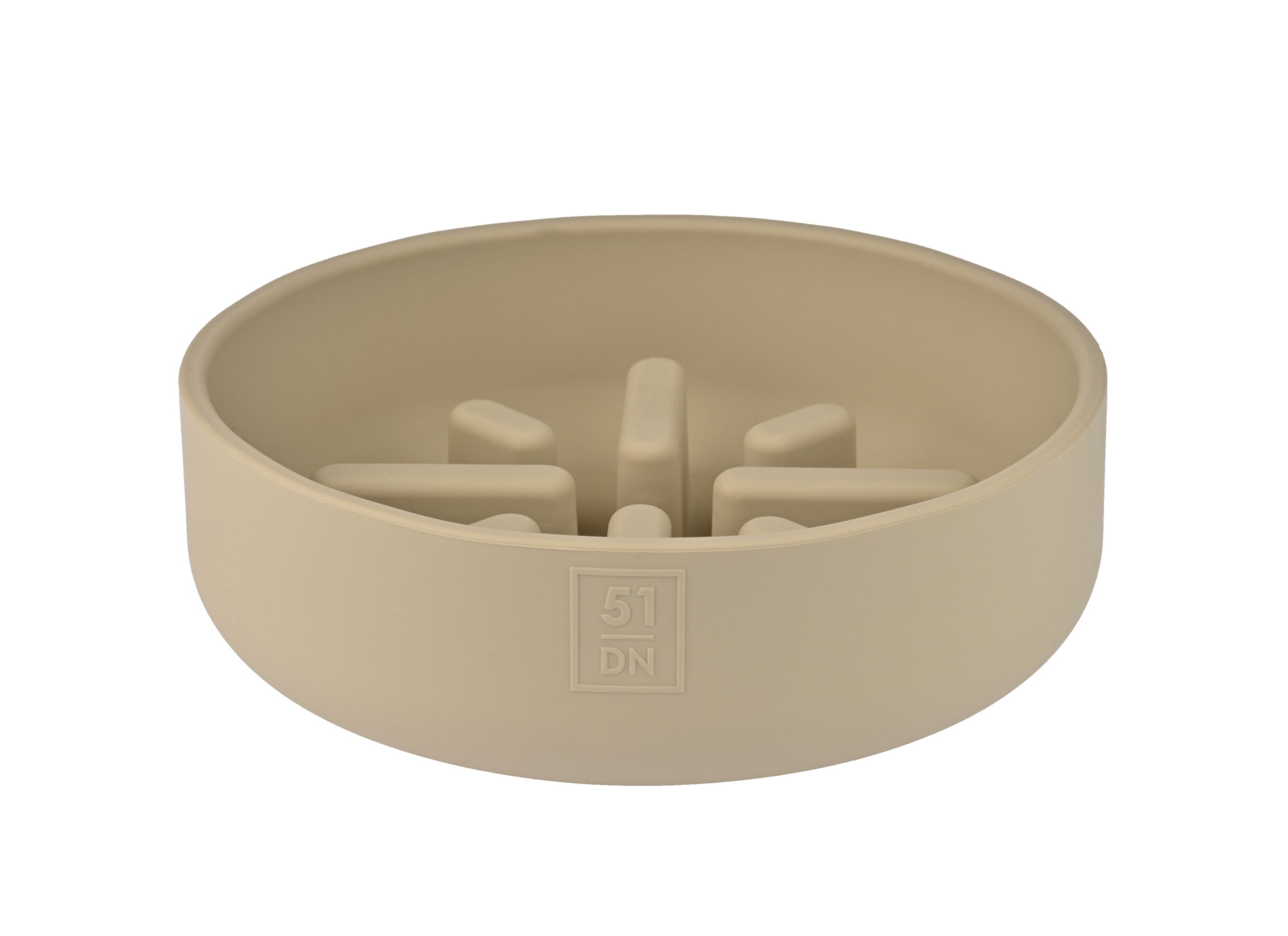 Voerbak Sili Trage voederbak 1400ml - silicoon - zand - Gamelle Sili Nourrisseur lent 1400ml - silicone - sable
