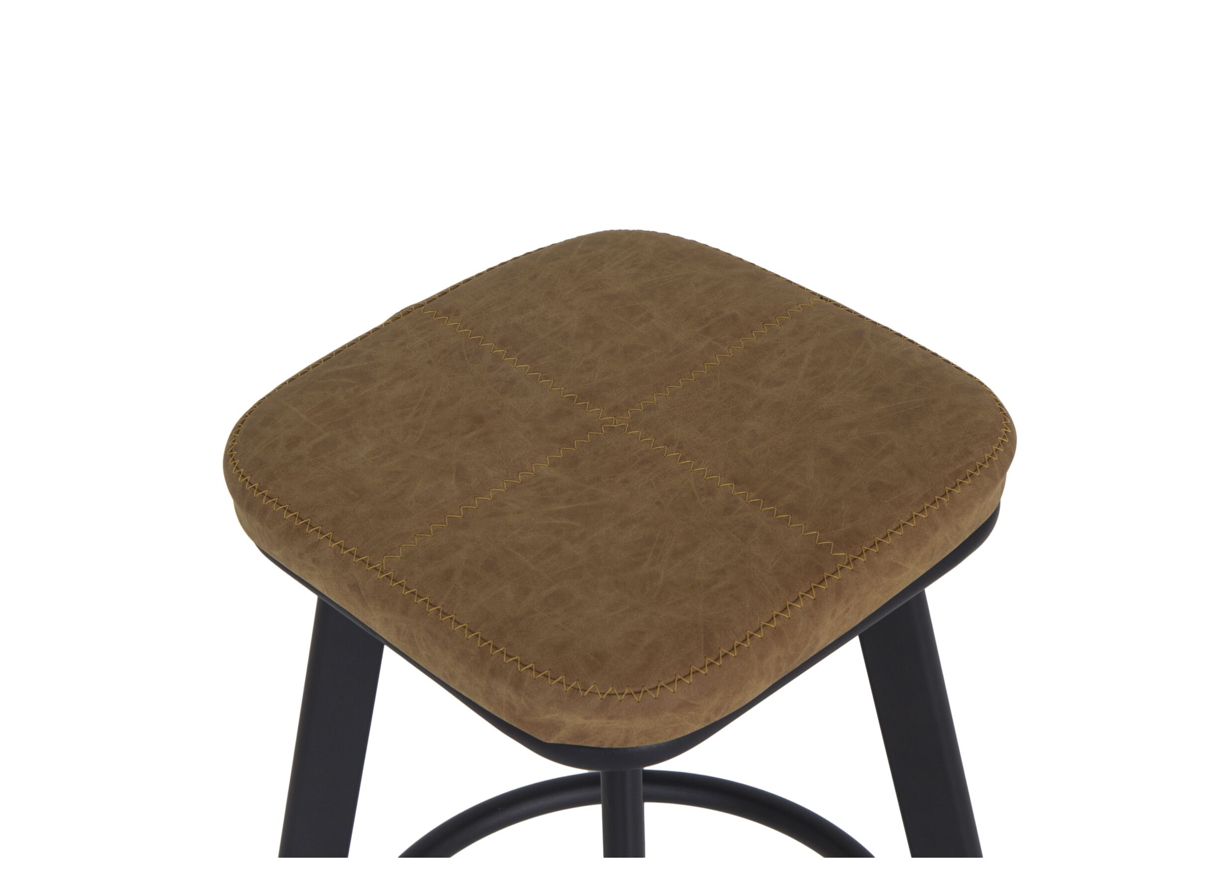 Tabouret de bar Anthony HA70cm - similicuir - cognac