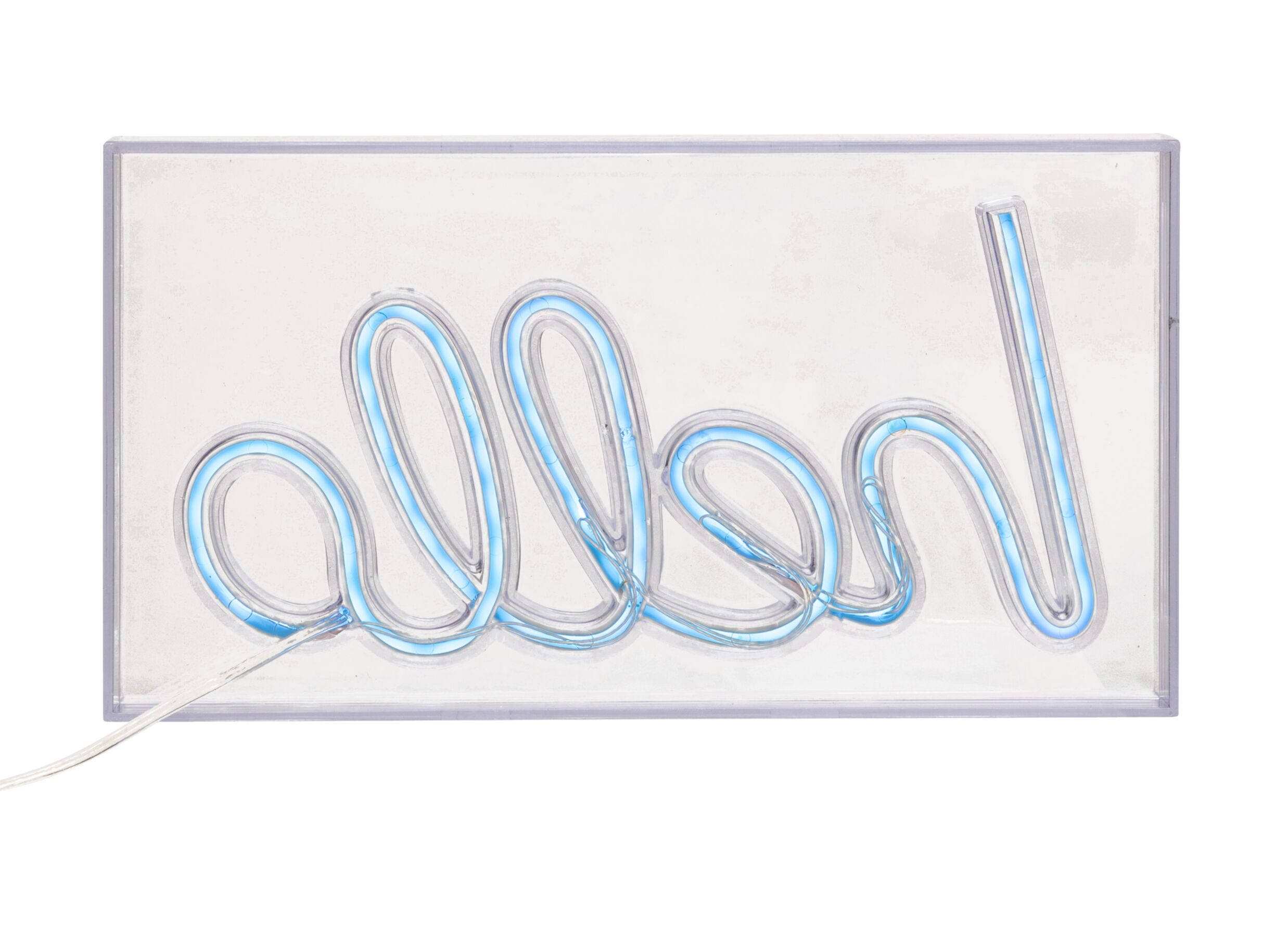 Overzichtsfoto - Ledlamp Neon Hello 23x15,5cm - kunststof - blauw