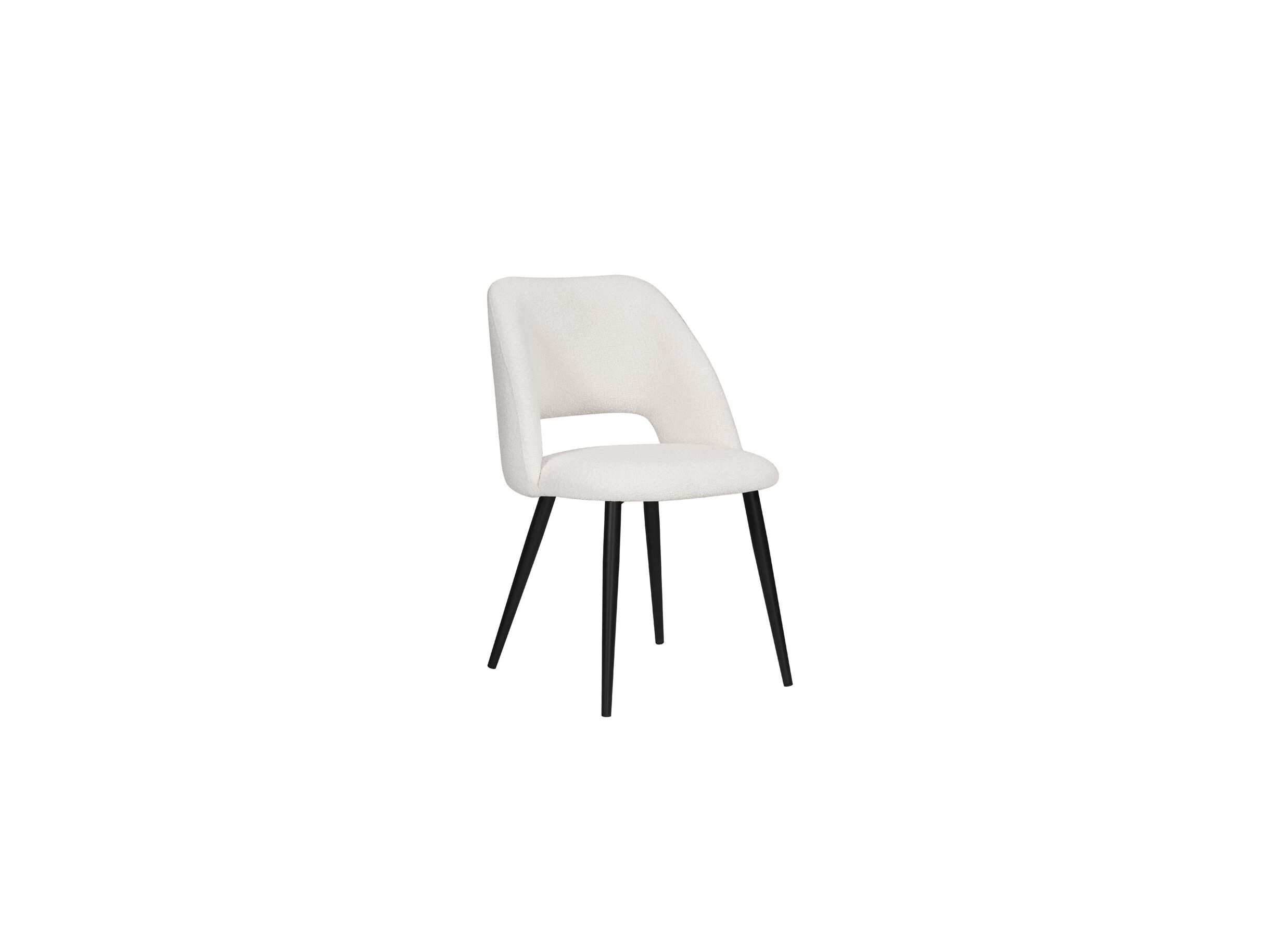Stoel Vega 55x54x81cm - stof - wit