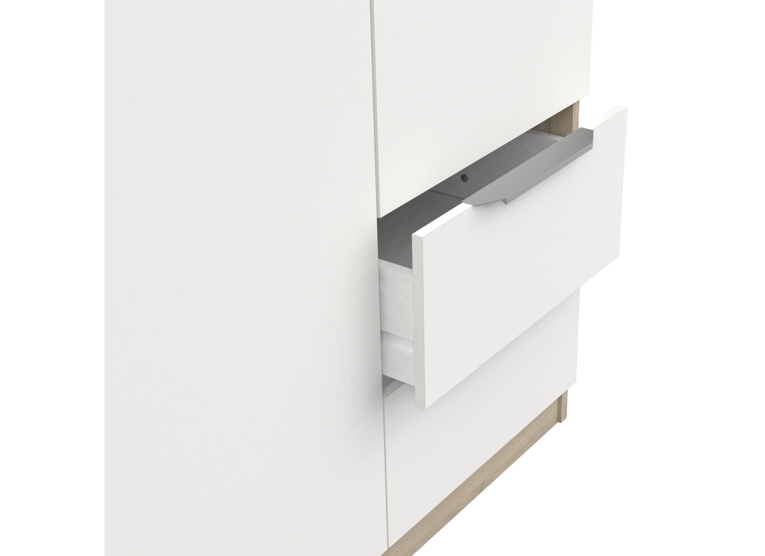 Garde-robe Ghost 119cm - decor - chêne kronberg/blanc