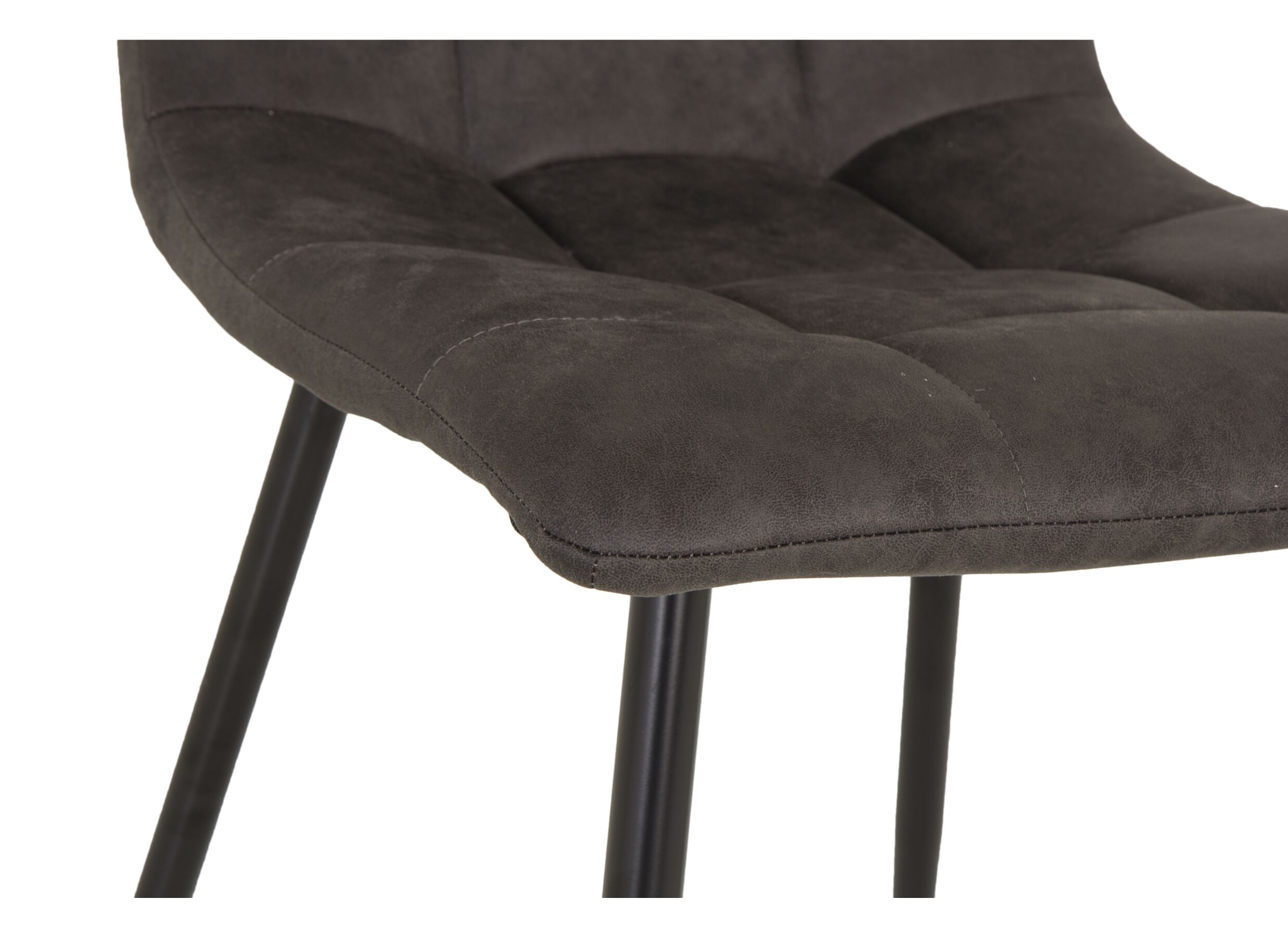 Detailfoto - Stoel Churchill 46x54,5x85cm - metaal/stof - antraciet