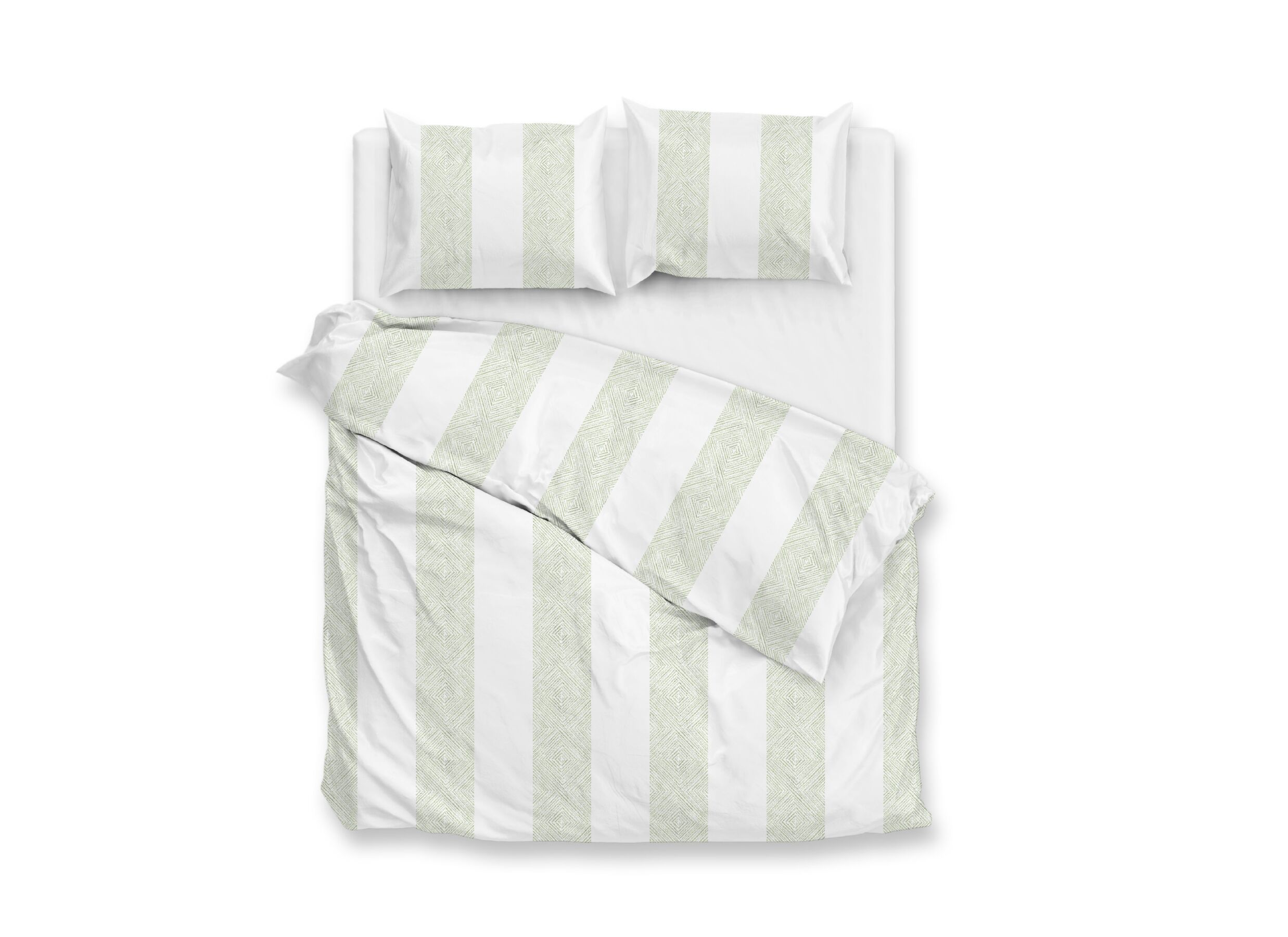 Dekbedovertrek 260x220cm - katoensatijn - foam green - Housse de couette 260x220cm - satin de coton - foam green