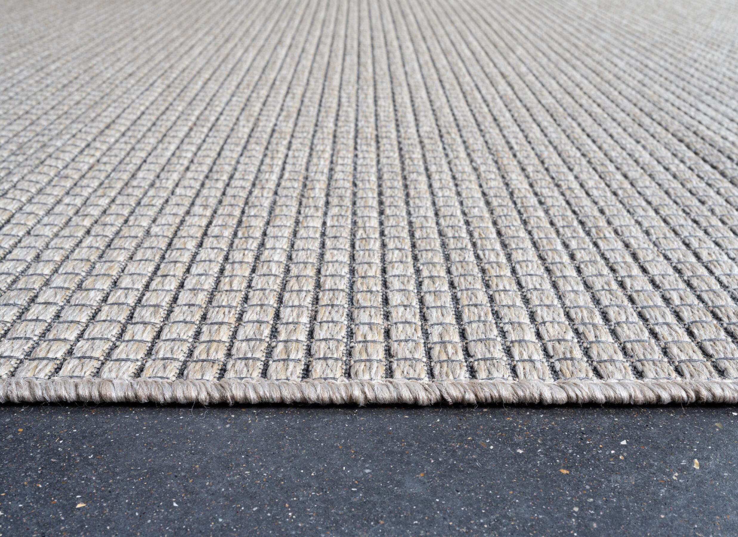 Detailfoto - Buitentapijt Brandon 200x290cm - polypropyleen - grijs