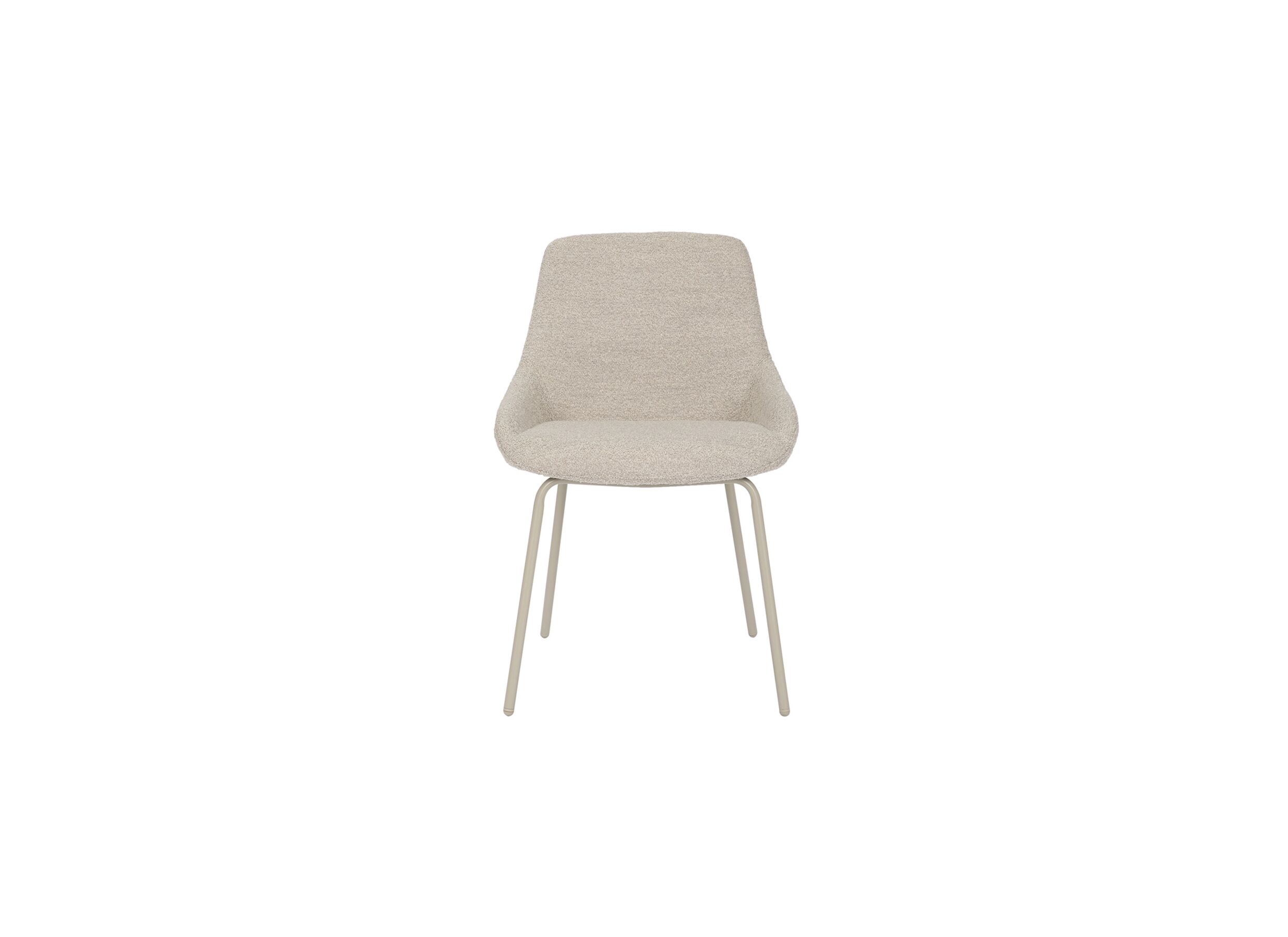Stoel Lennon 53x57x87cm - stof - beige