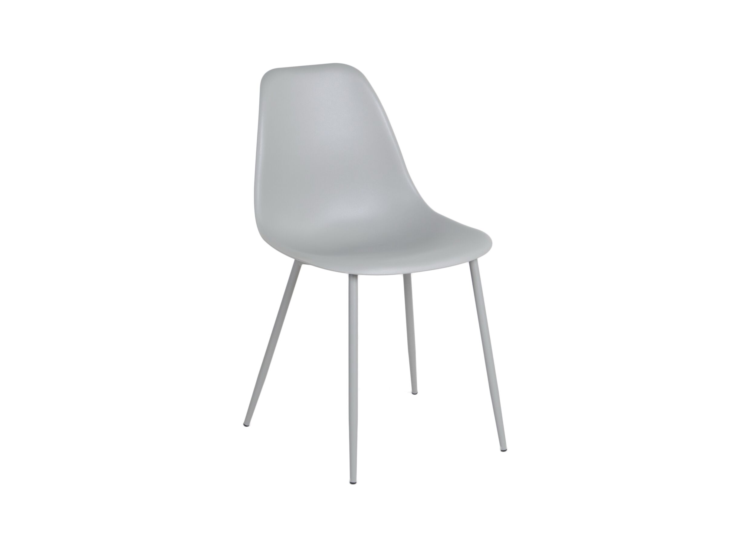 Chaise coque Goy synthétique gris - Chaise coque Goy 46x52,5x82,5cm - polypropylène - gris
