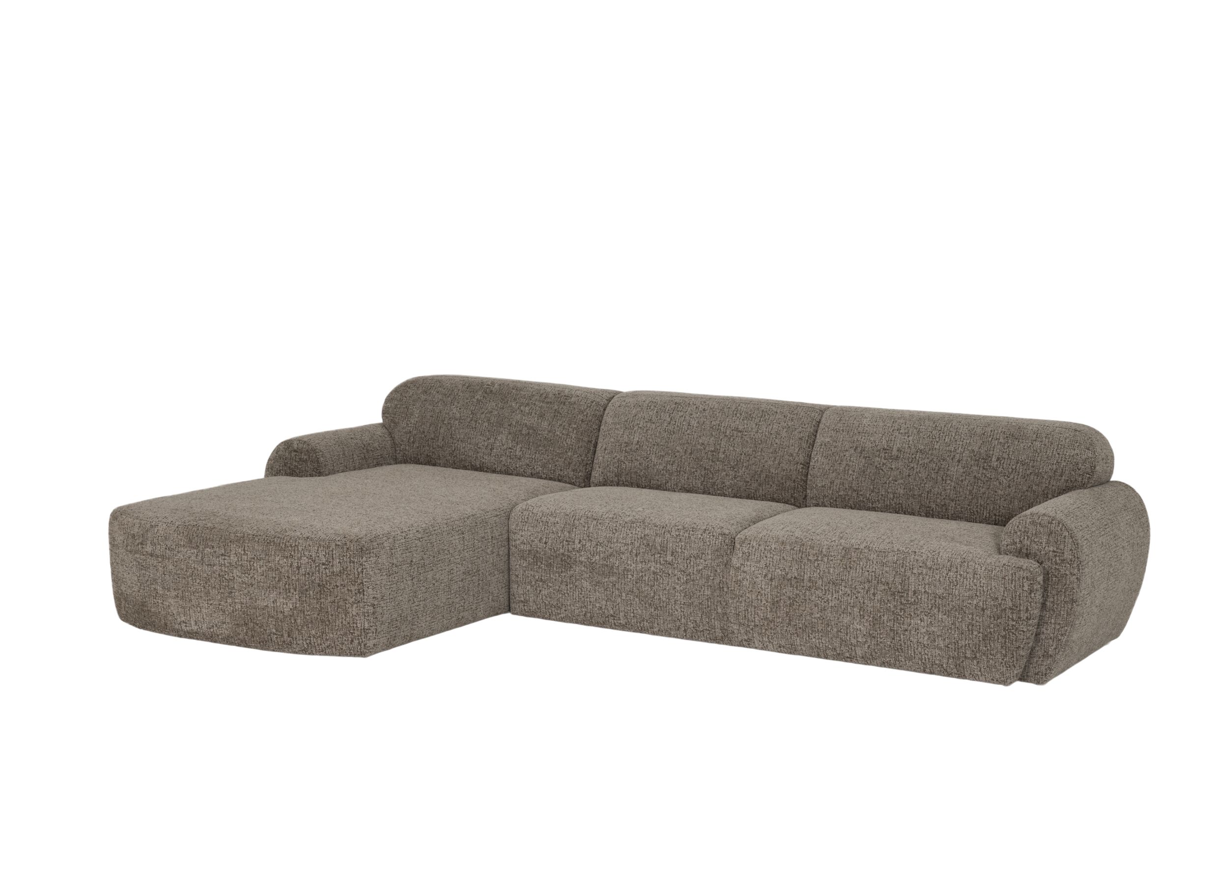 Hoeksalon Harry 328x185cm - stof - lichtbruin - Canapé d'angle Harry 328x185cm - tissu - brun clair