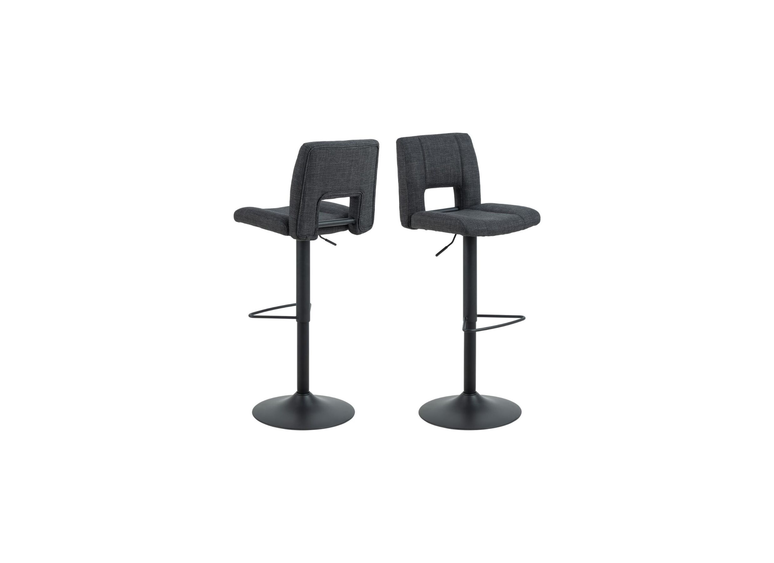 Barstoel ZH62-83cm - stof - donkergrijs