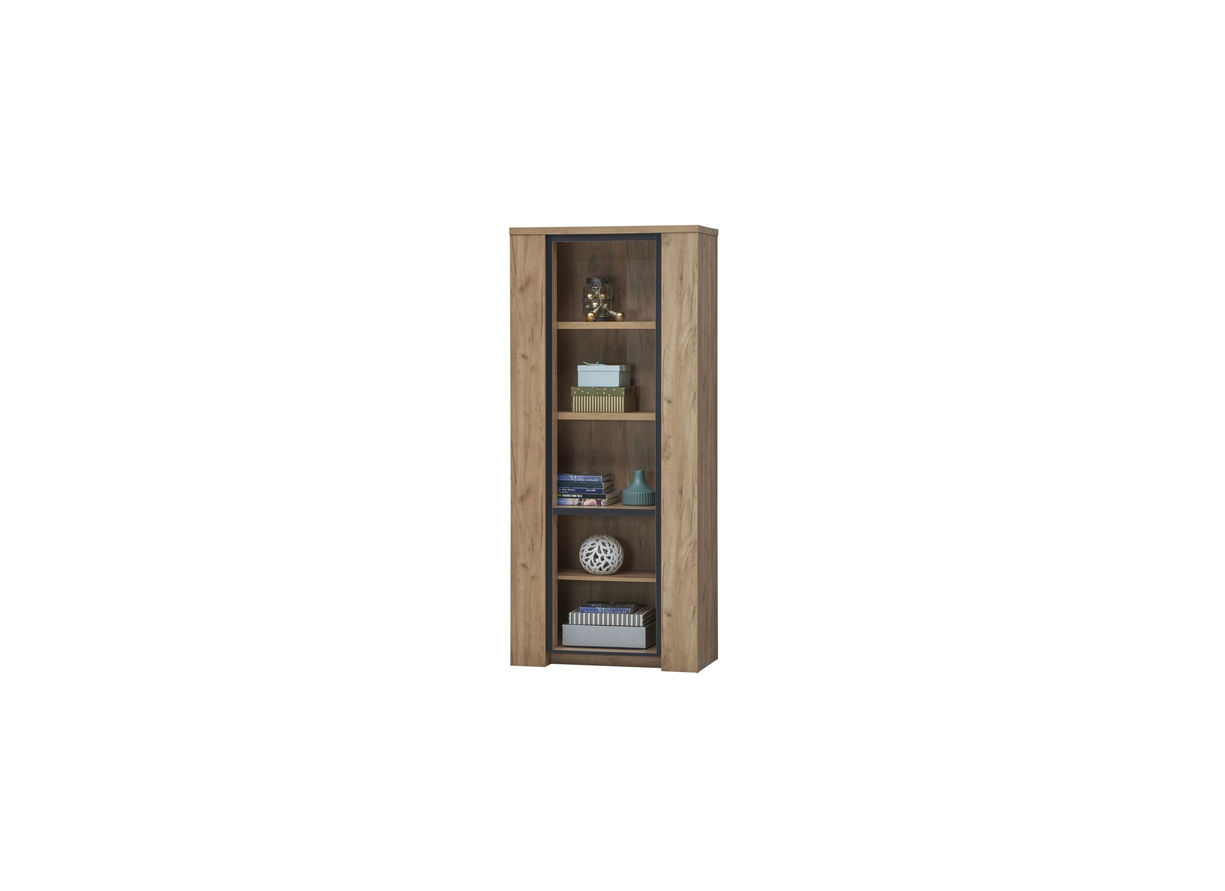 Overzichtsfoto - Vitrinekast Elio 85cm - melamine - French oak