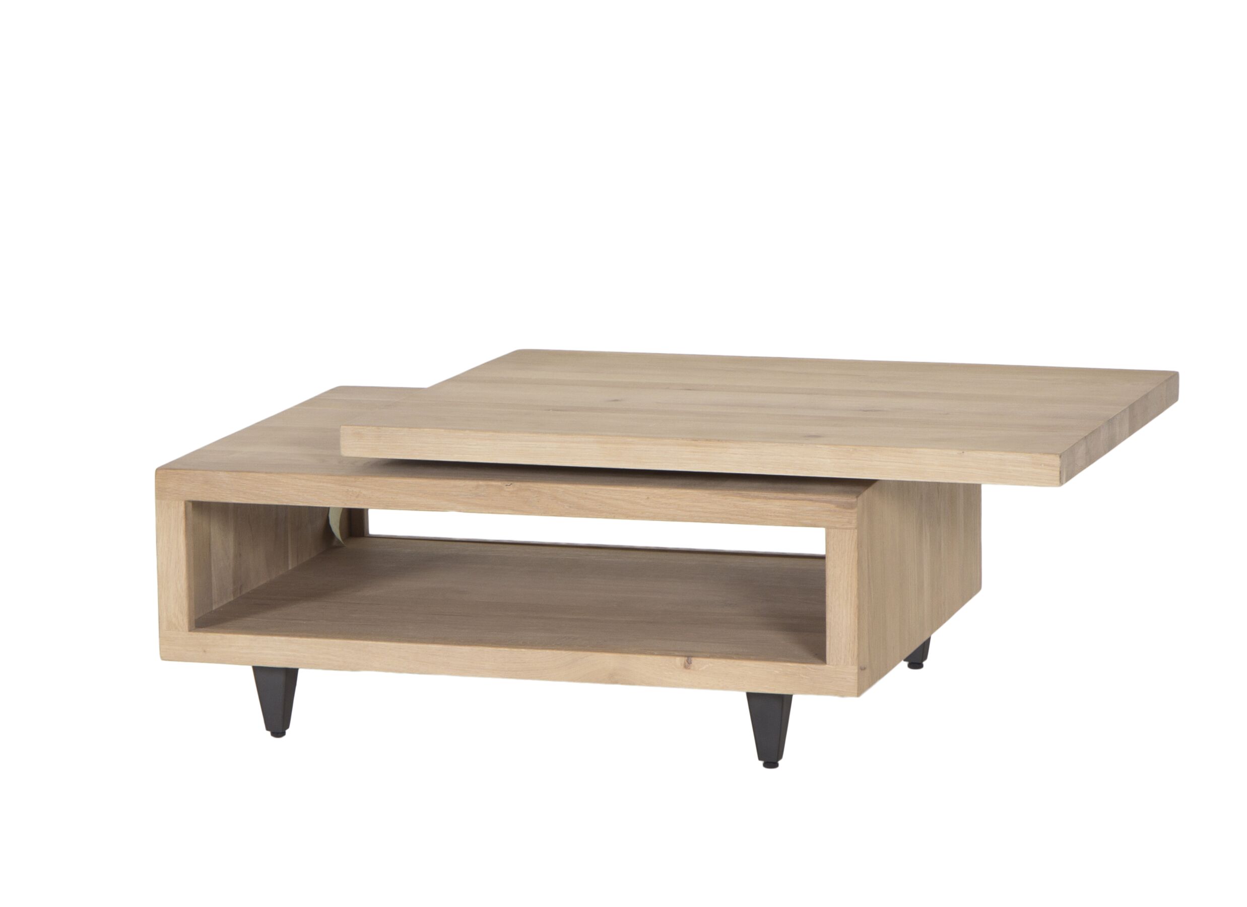 Table basse Palacio 90x65x40cm - chêne massif - naturel
