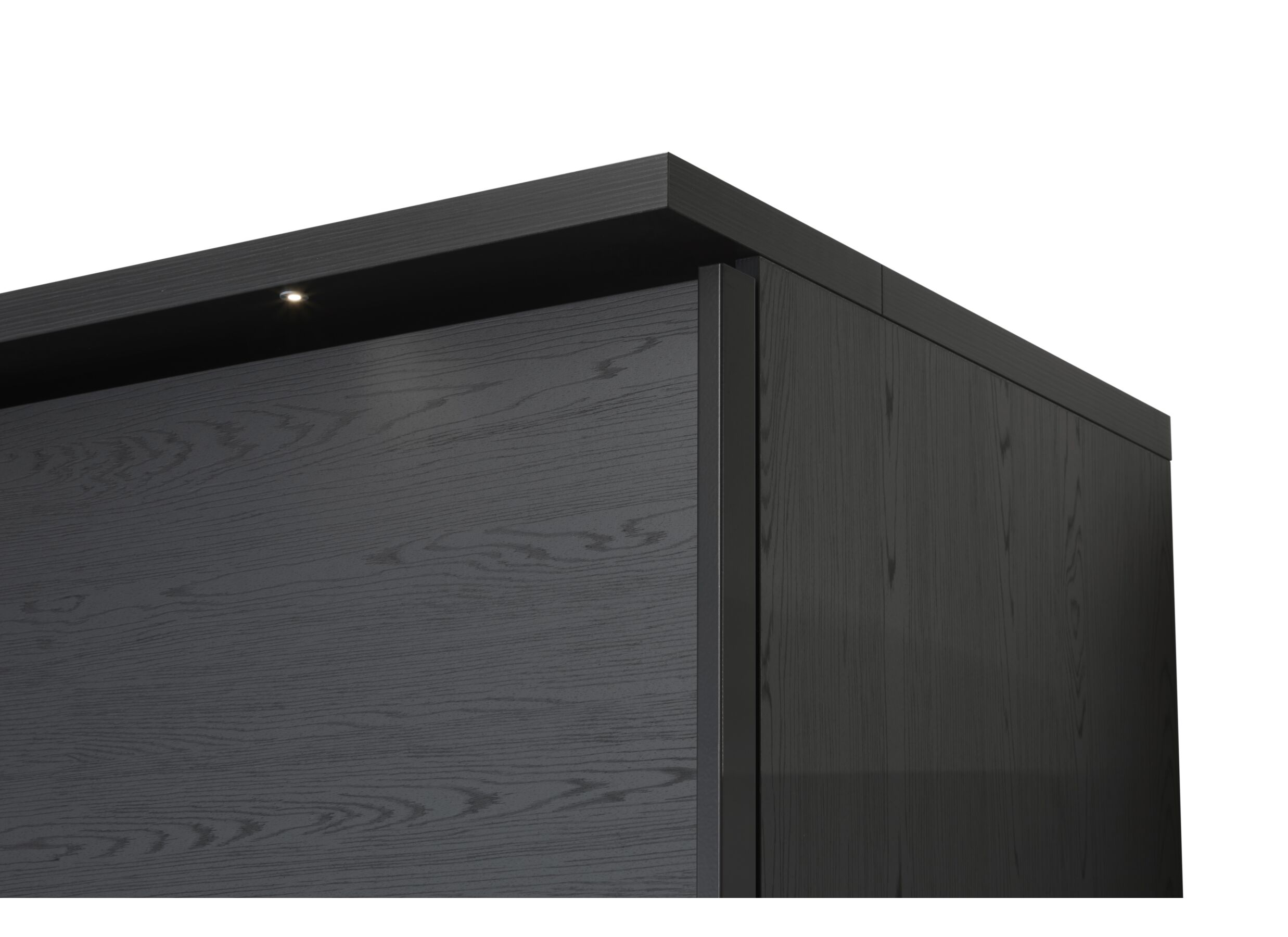 Armoire à portes coulissantes Rosie 245cm - mélamine - noir