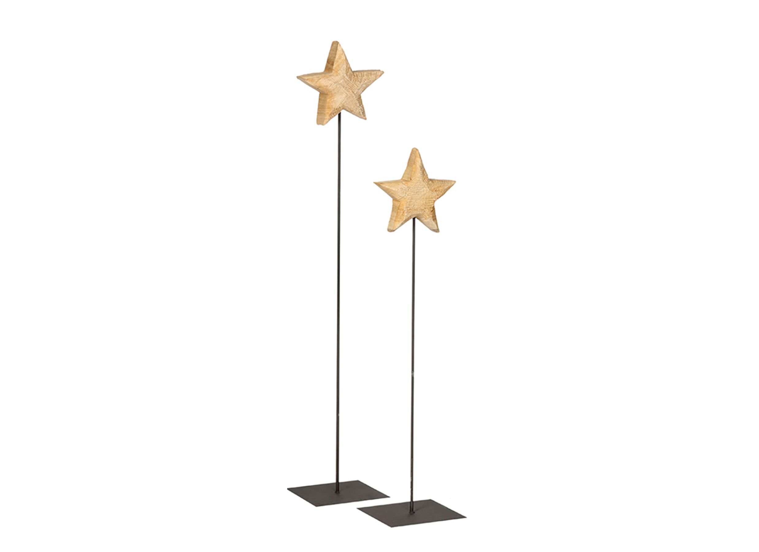 Plus Important - Déco Étoile Teck sur pied H90cm