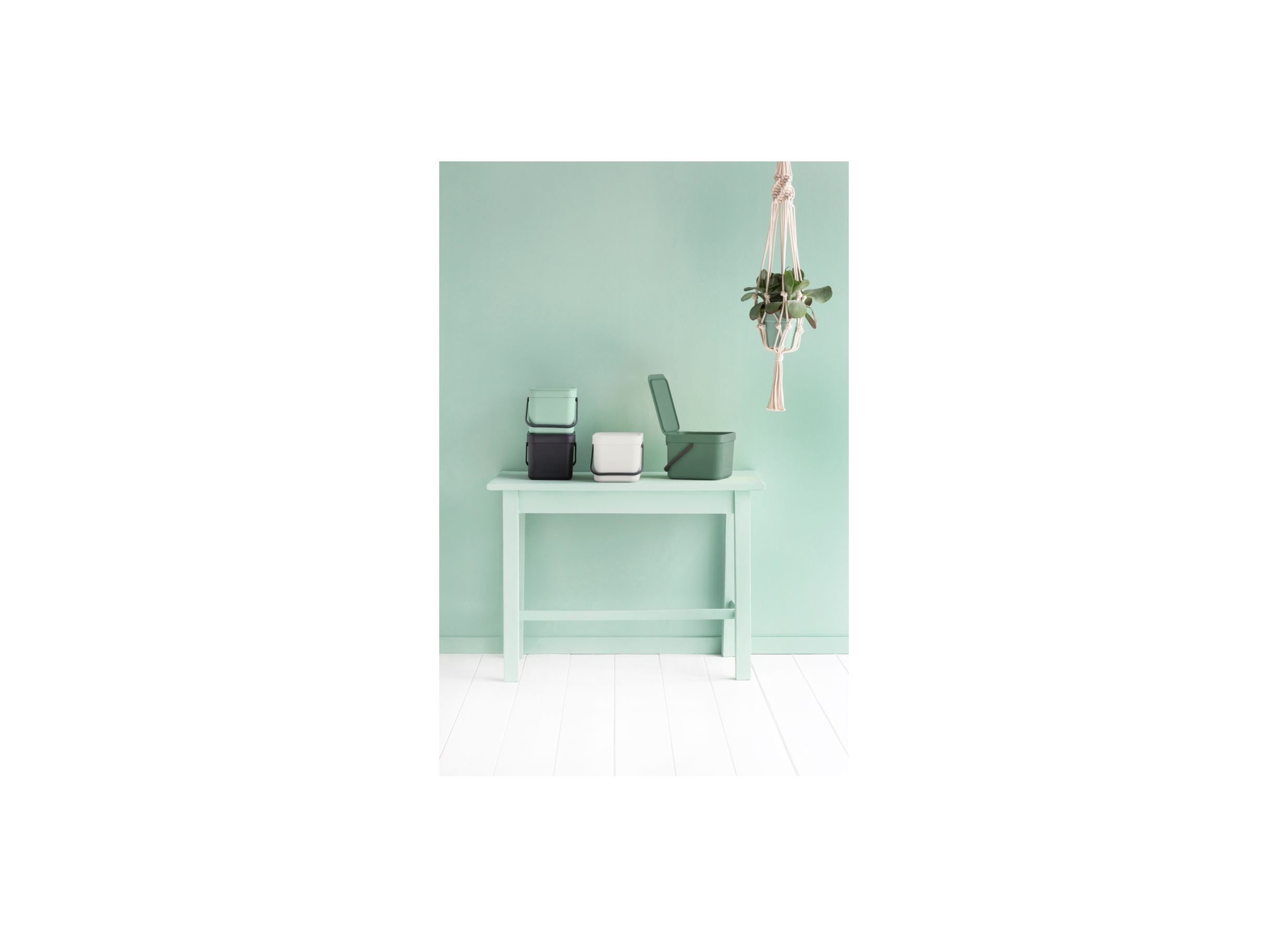 Photo ensemble - Poubelle Sort & Go Brabantia 6L - jade green