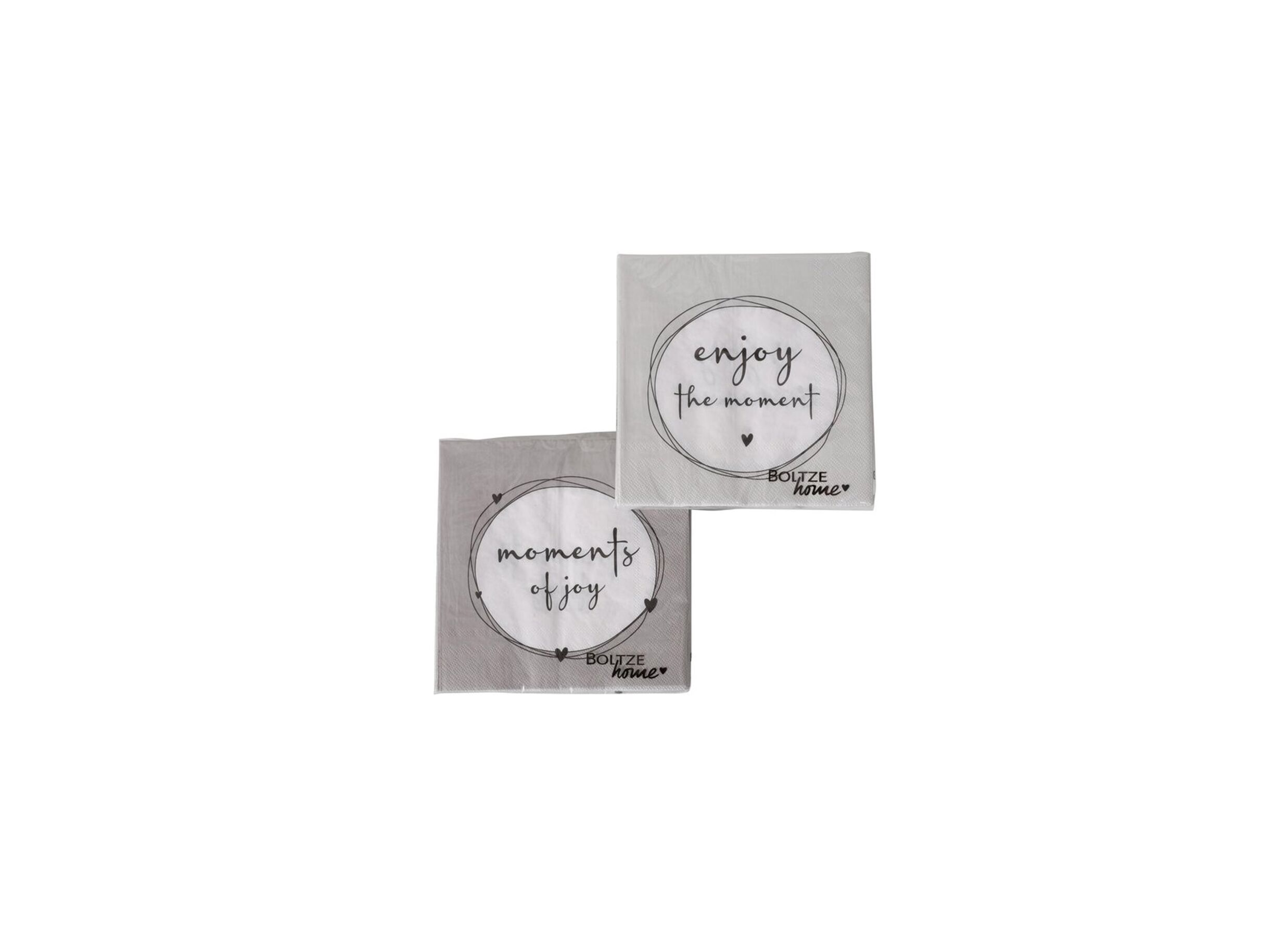 Serviette Enjoy 17x17cm gris clair 20 pièces - Serviette Enjoy 17x17cm gris clair 20 pièces
