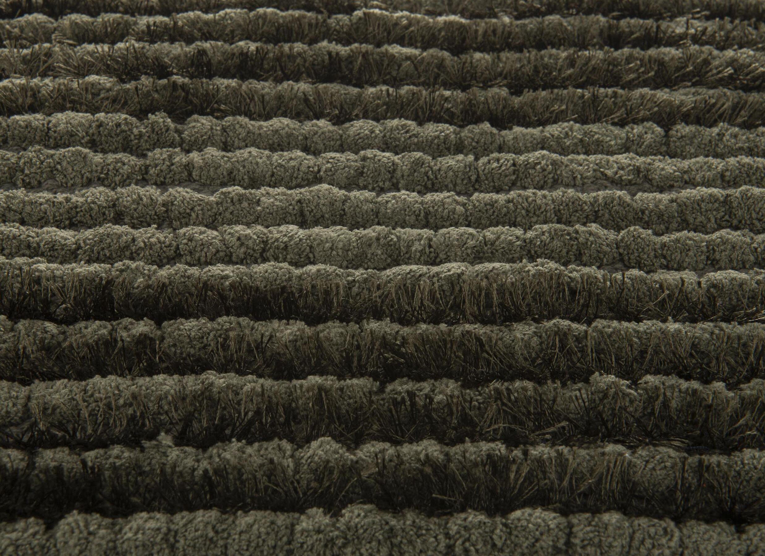 Detail - Tapis de bain Solange 70x120cm - polyester & coton - army green