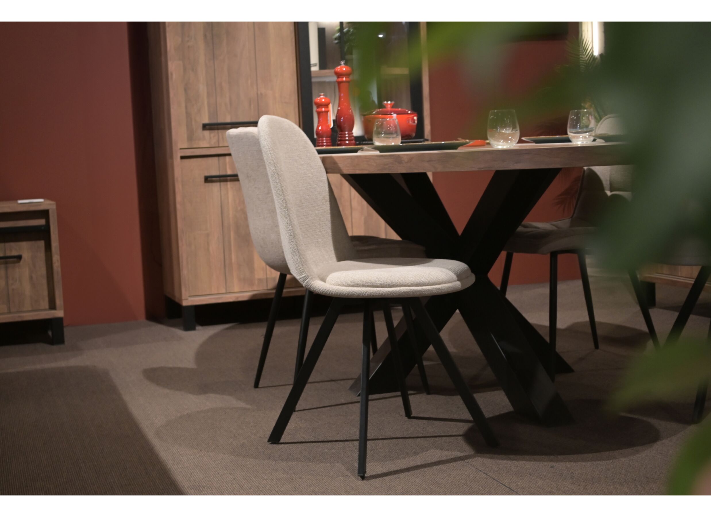 Sfeerfoto - Draaistoel Urbo 54,5x45x88cm - stof - beige