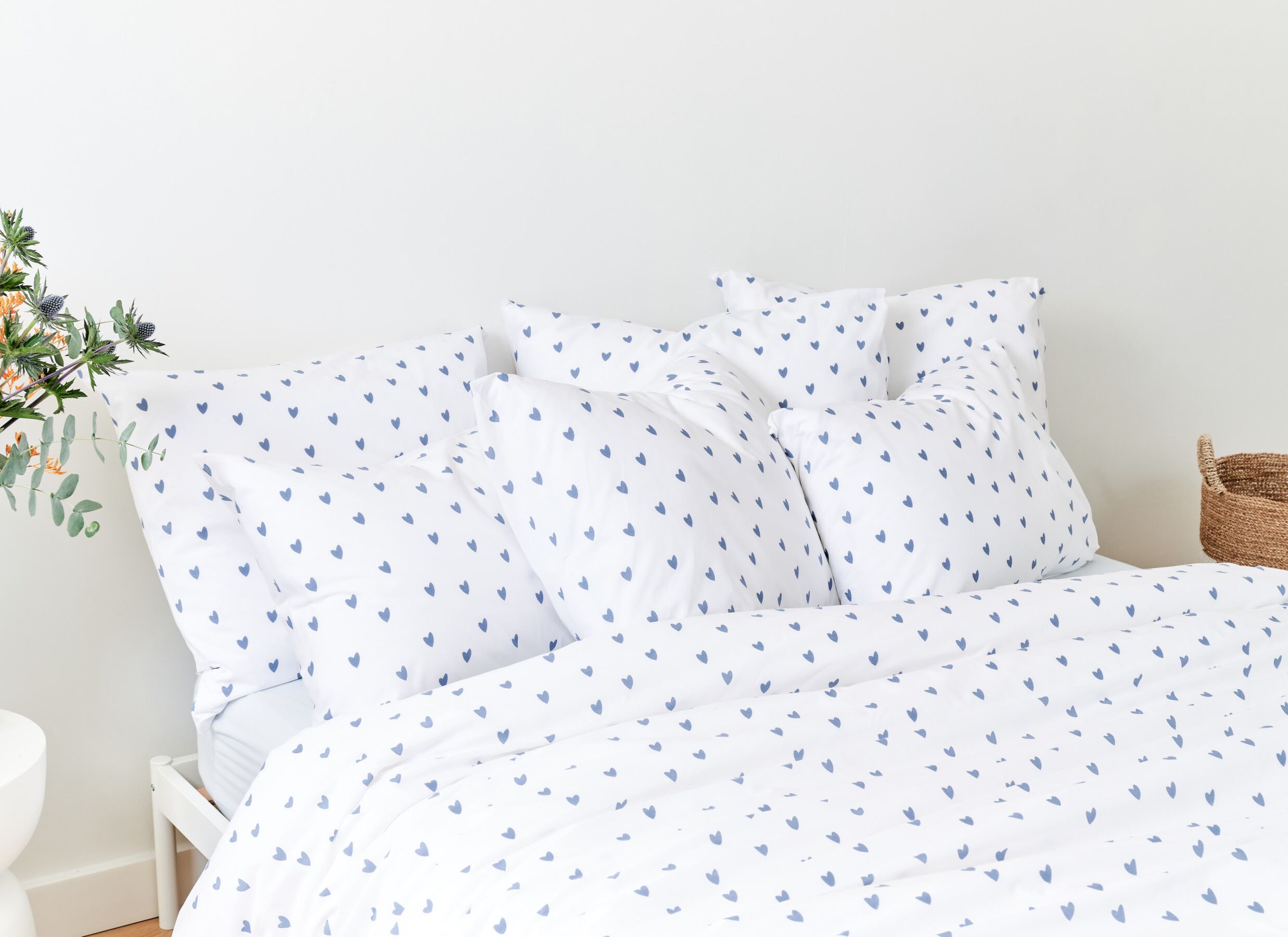 Foto ambiance - Housse de couette 240x200/220cm - coton - bleu & blanc