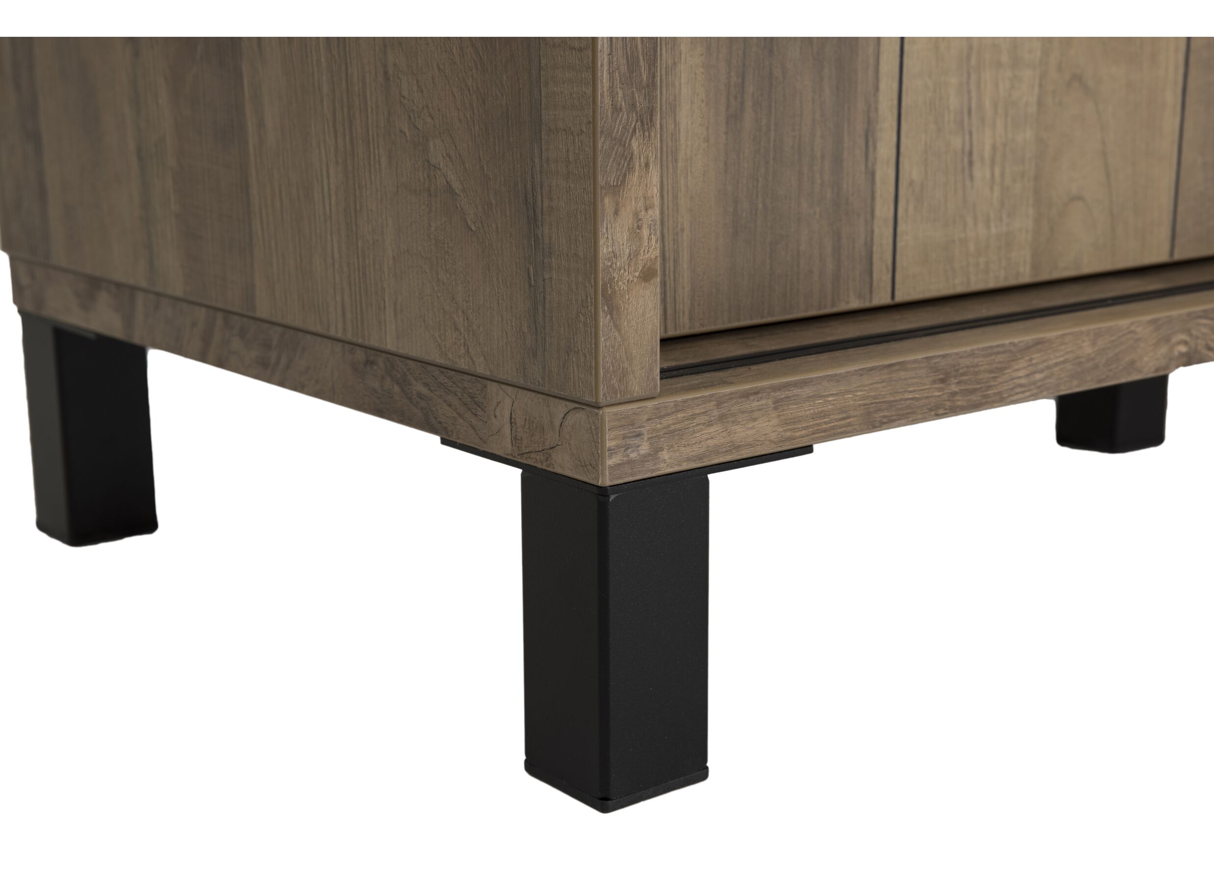Detail - Buffet 238cm - film décoratif - old teak & matt black