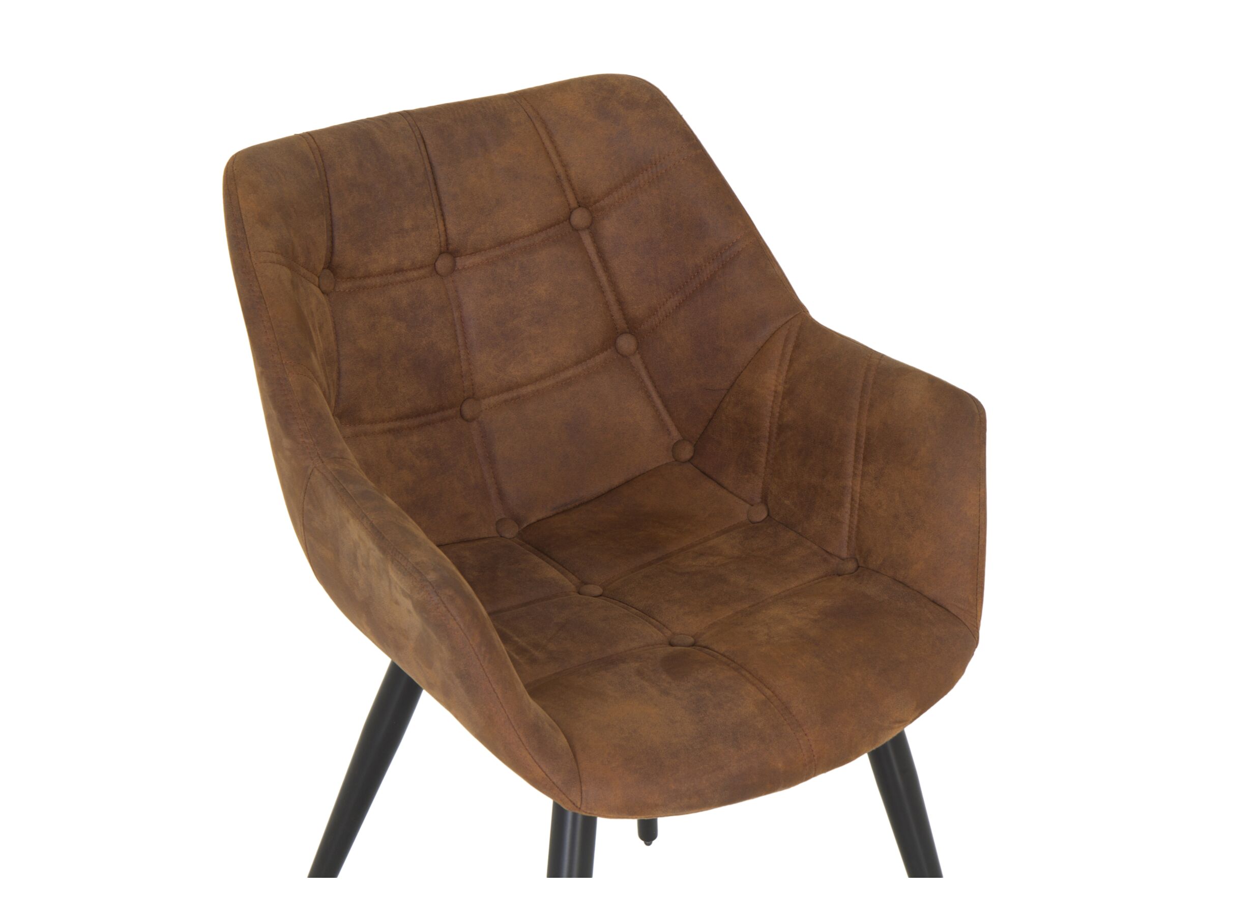 Kuipstoel Cosy 57x60x80cm - microvezel - cognac