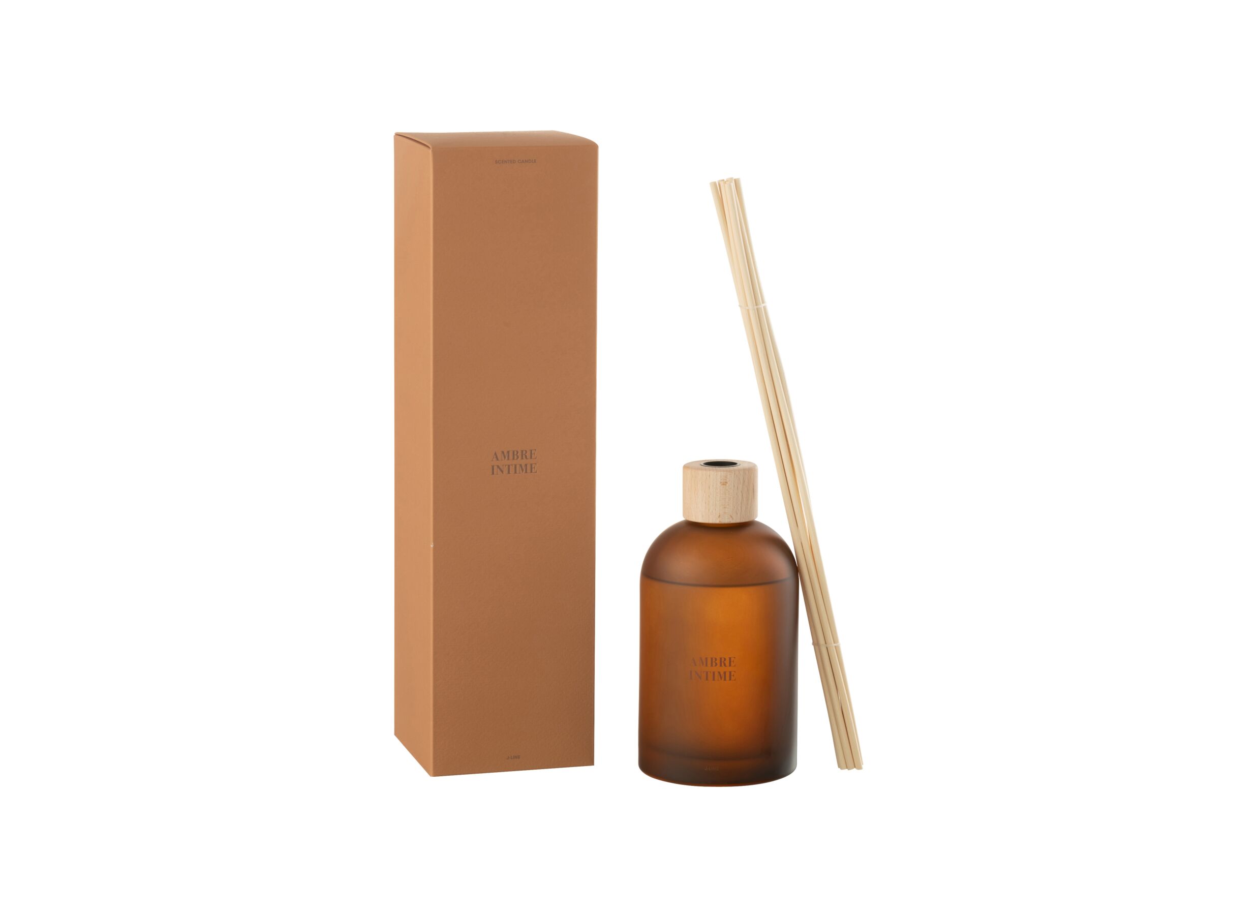 Aperçu - Bâtonnets parfumés Ambre Intime 550ml - verre - orange