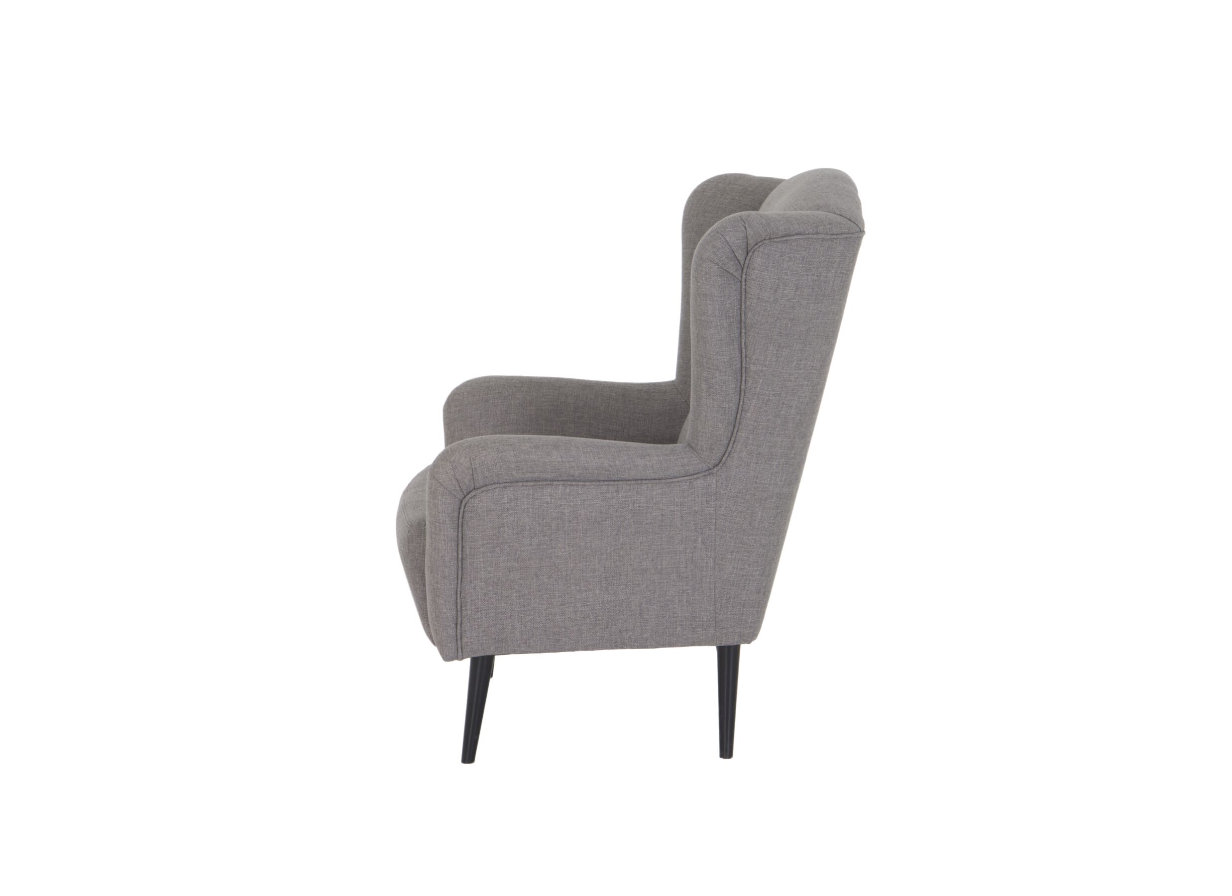 Fauteuil et pouf Canto 76x80x107cm - tissu - taupe