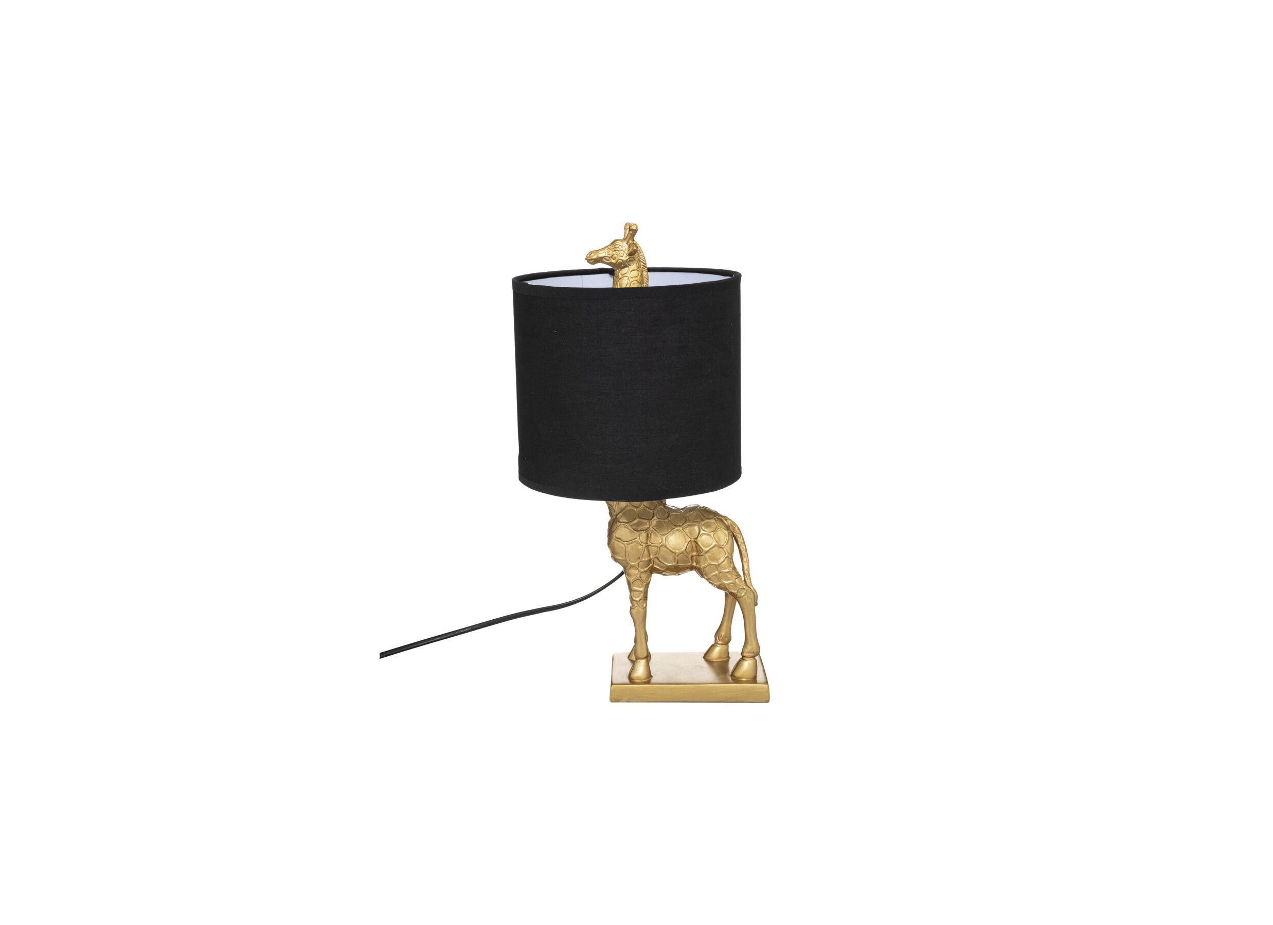 Tafellamp Giraf E27 H42cm - metaal & polystone - goud/zwart - Lampe de table Girafe E27 H42cm - métal & polystone - or/noir