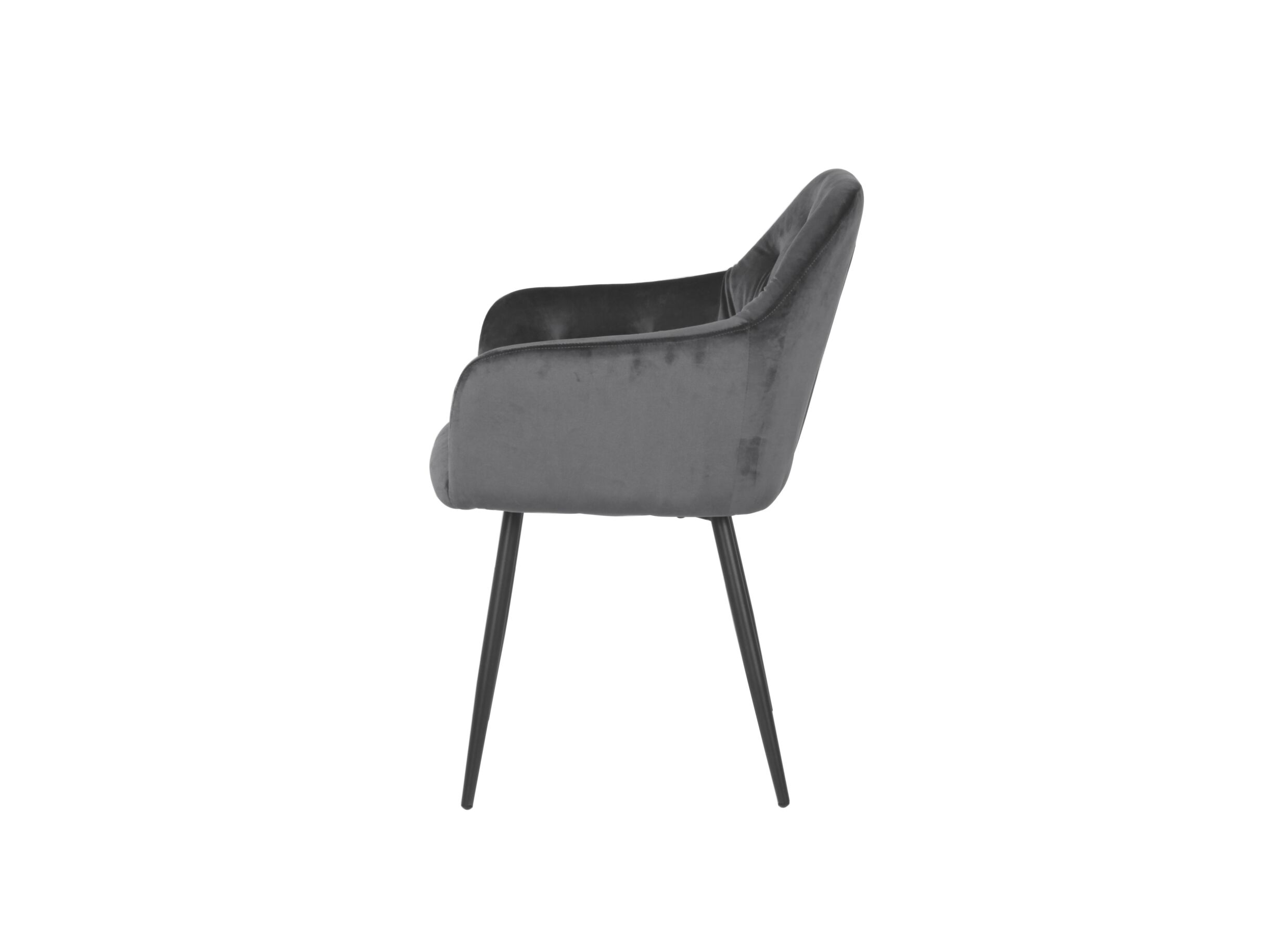 Stoel 58x60x82cm - polyestervezel - grijs