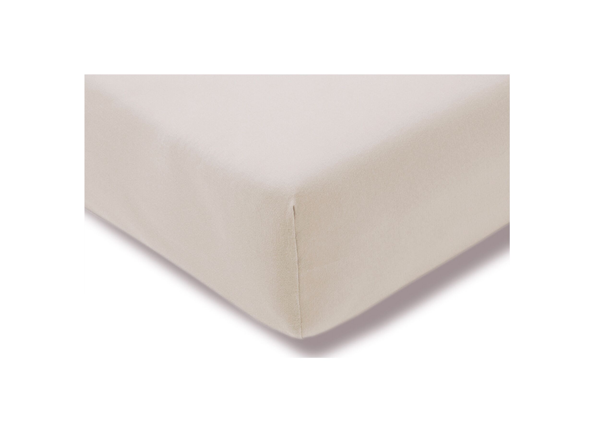 Drap-housse 140/160x200/220cm jersey coton greige - Drap-housse 140/160x200/220cm jersey coton greige