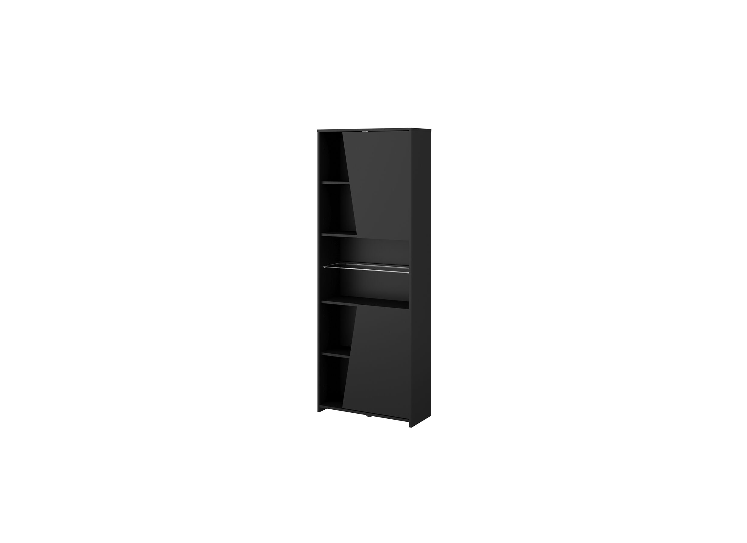 Boekenkast Gaming 67x28x180cm - decor - zwart