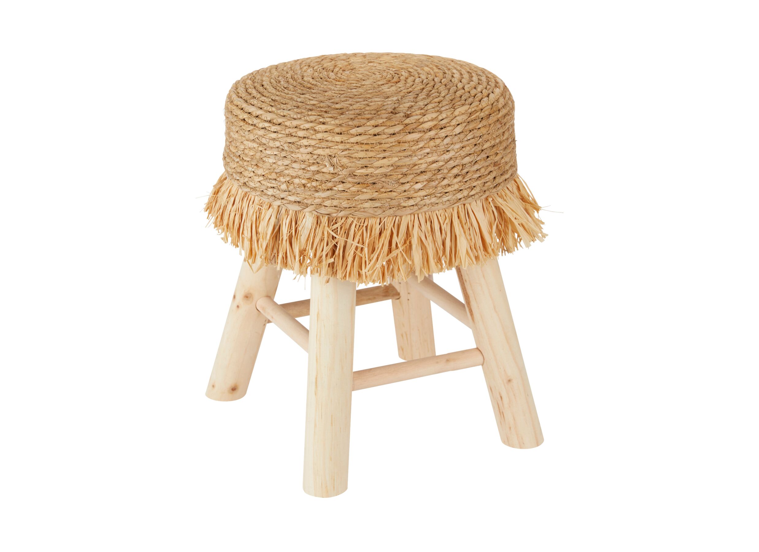 Kruk Gimpo Ø30xH40cm - den massief - naturel - Tabouret Gimpo Ø30xH40cm - pin massif - naturel