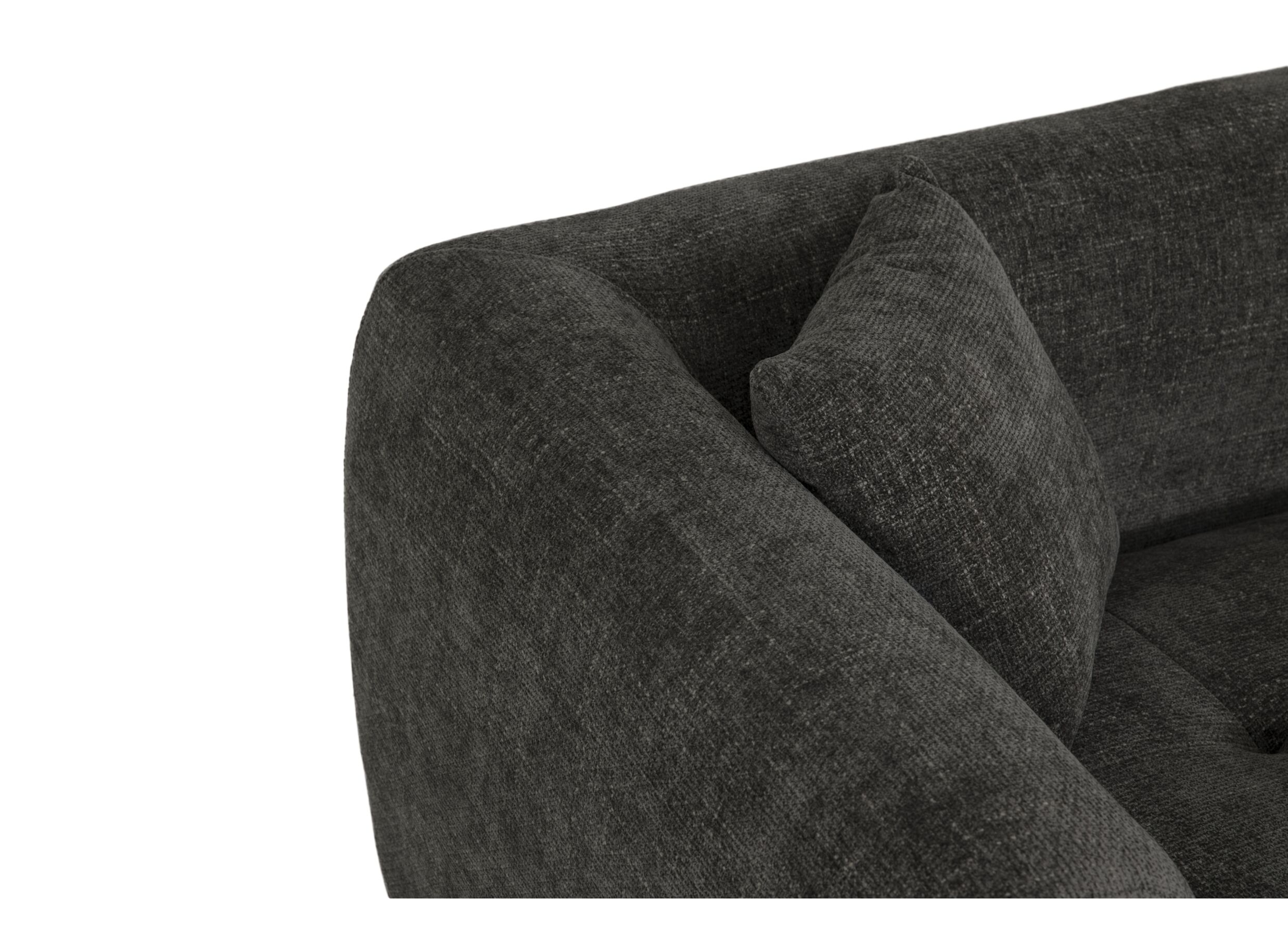 Detail - Canapé d'angle Maui fibre polyester - gris