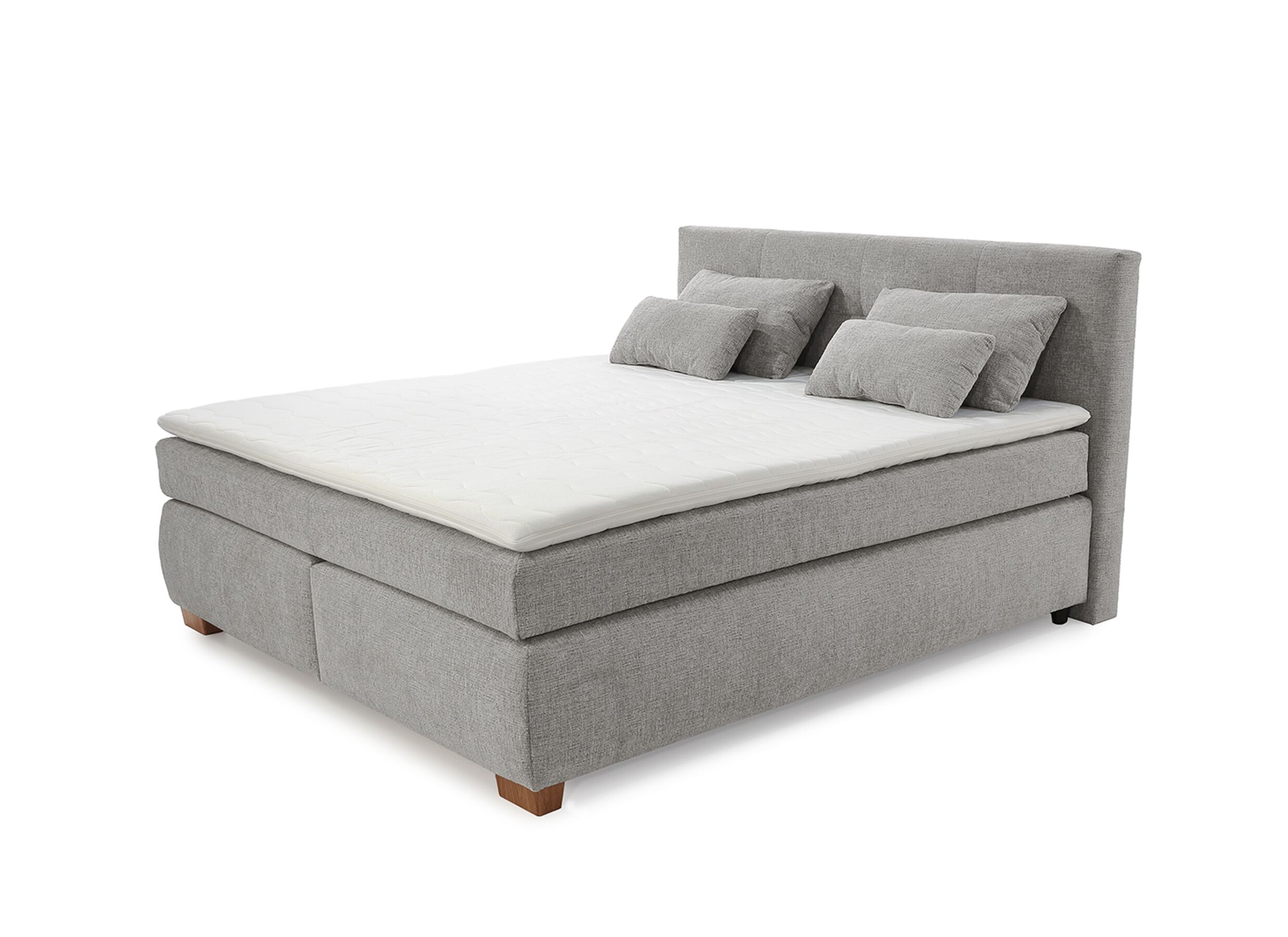Hoofdfoto - Boxspring Ulla 180x200cm - stof - lichtgrijs