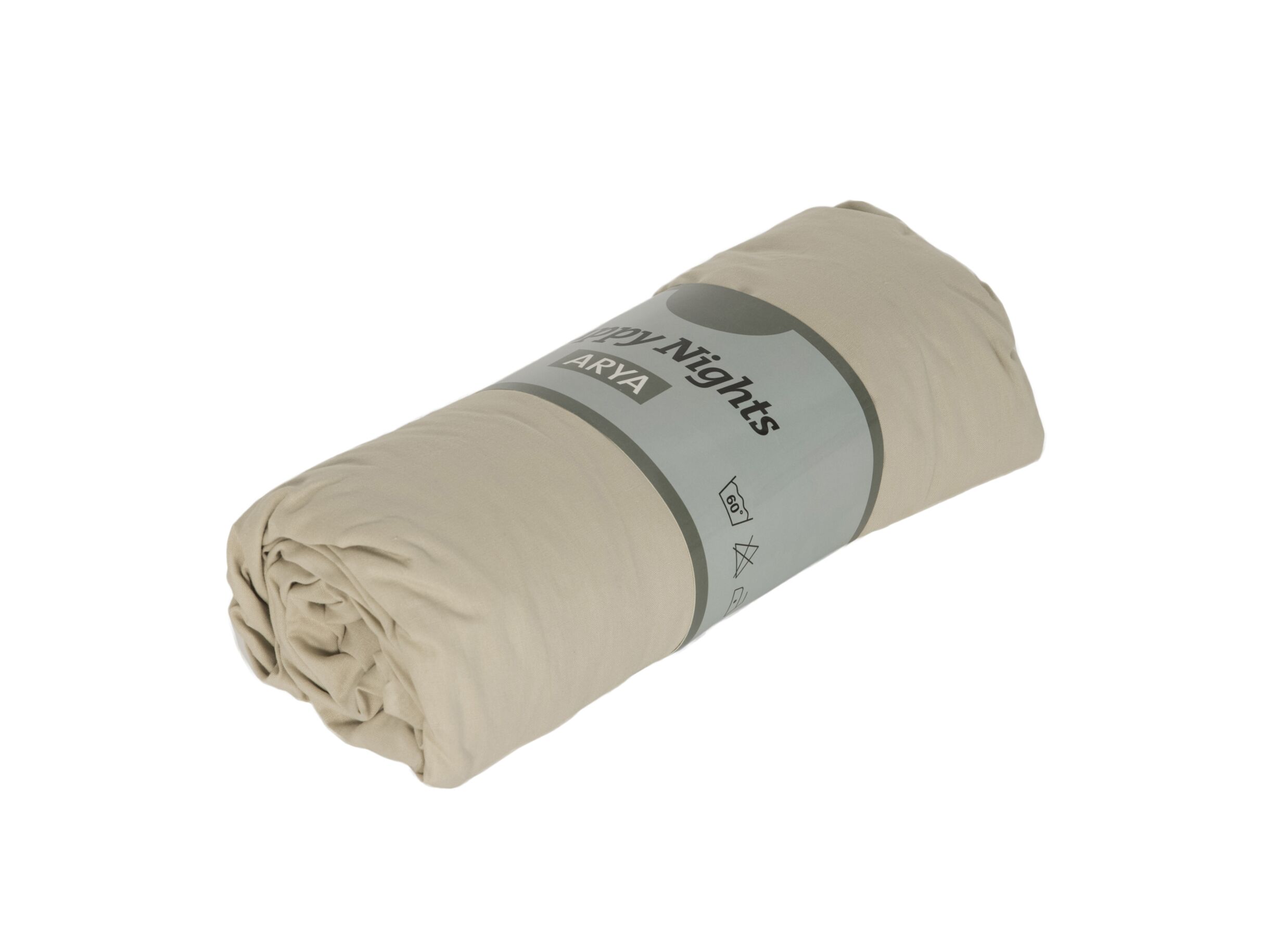 Aperçu - Drap-housse Arya 160x200cm - coton - sable