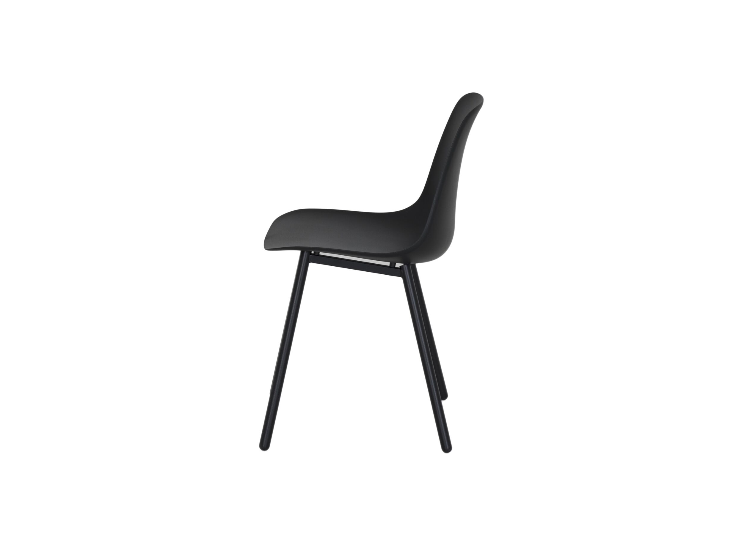 Kuipstoel Claudio 44x53,5x80,5cm - staal/polypropyleen - zwart