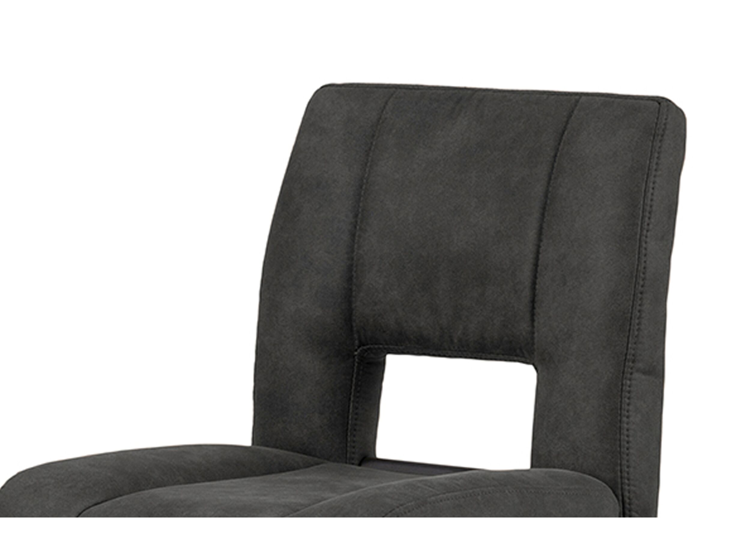 Chaise de bar HA62-83cm - similicuir - anthracite