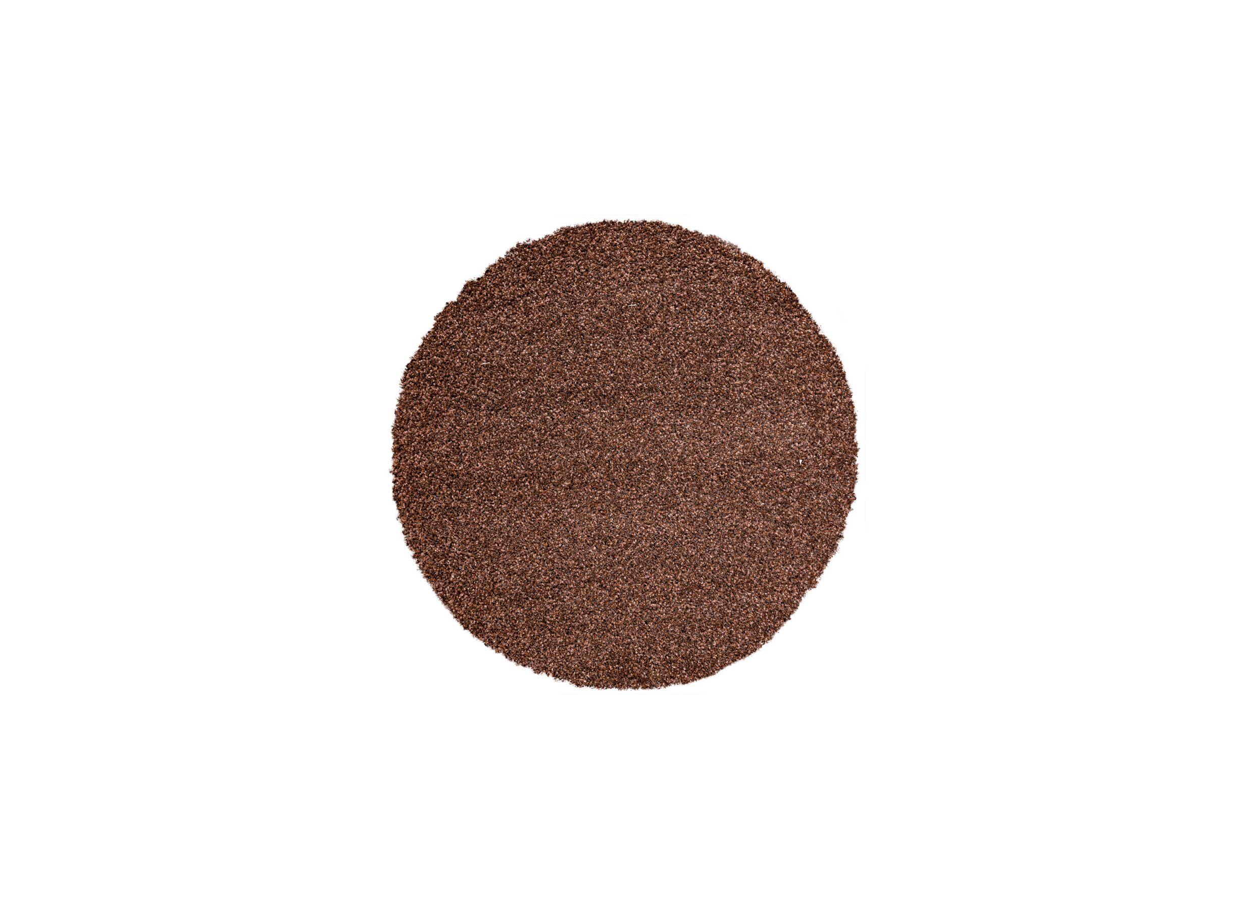 Tapis rond Twilight Ø200cm poils longs brun rouille - Tapis rond Twister Ø200cm - polypropylène - brun/rouille