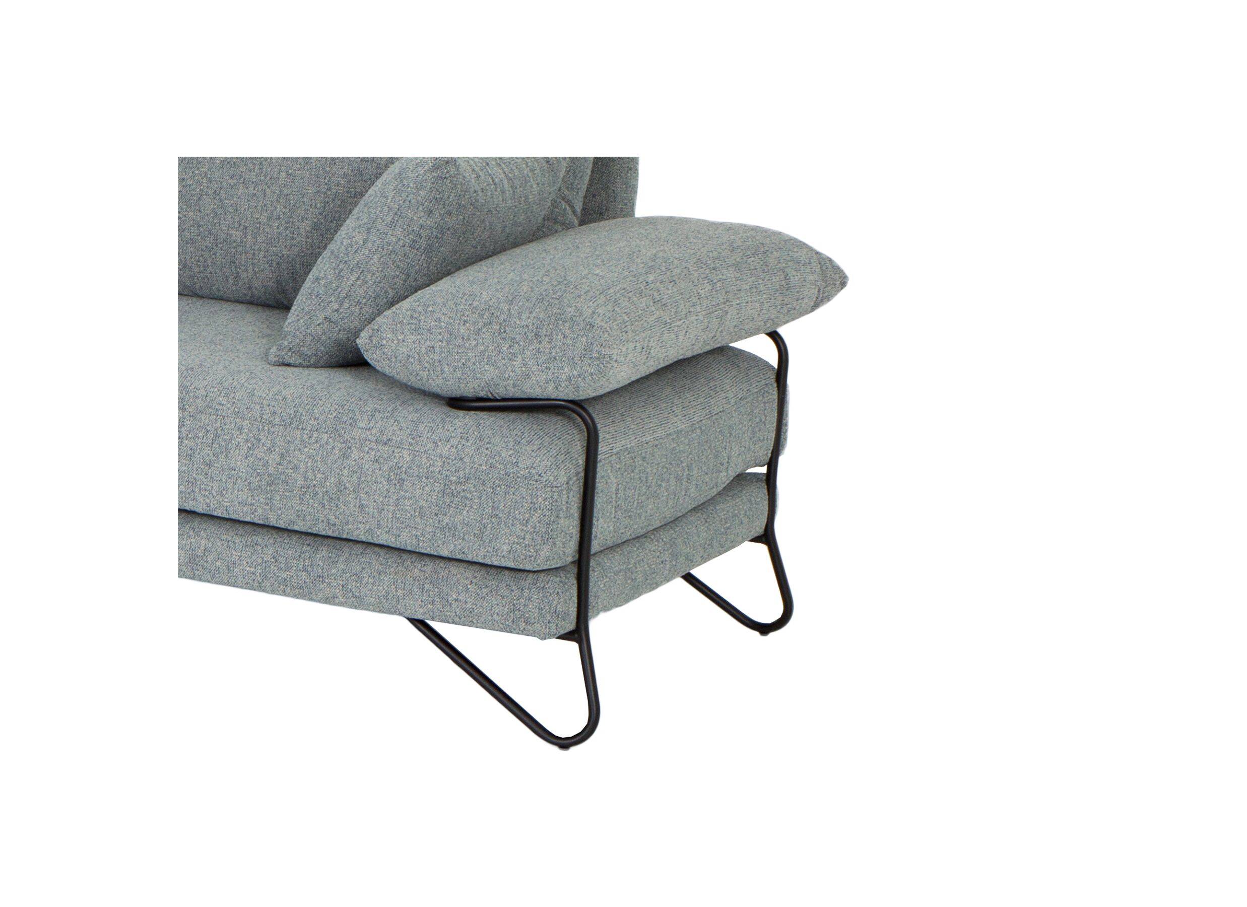 Hoeksalon Tatum 288x219cm - stof - lichtblauw