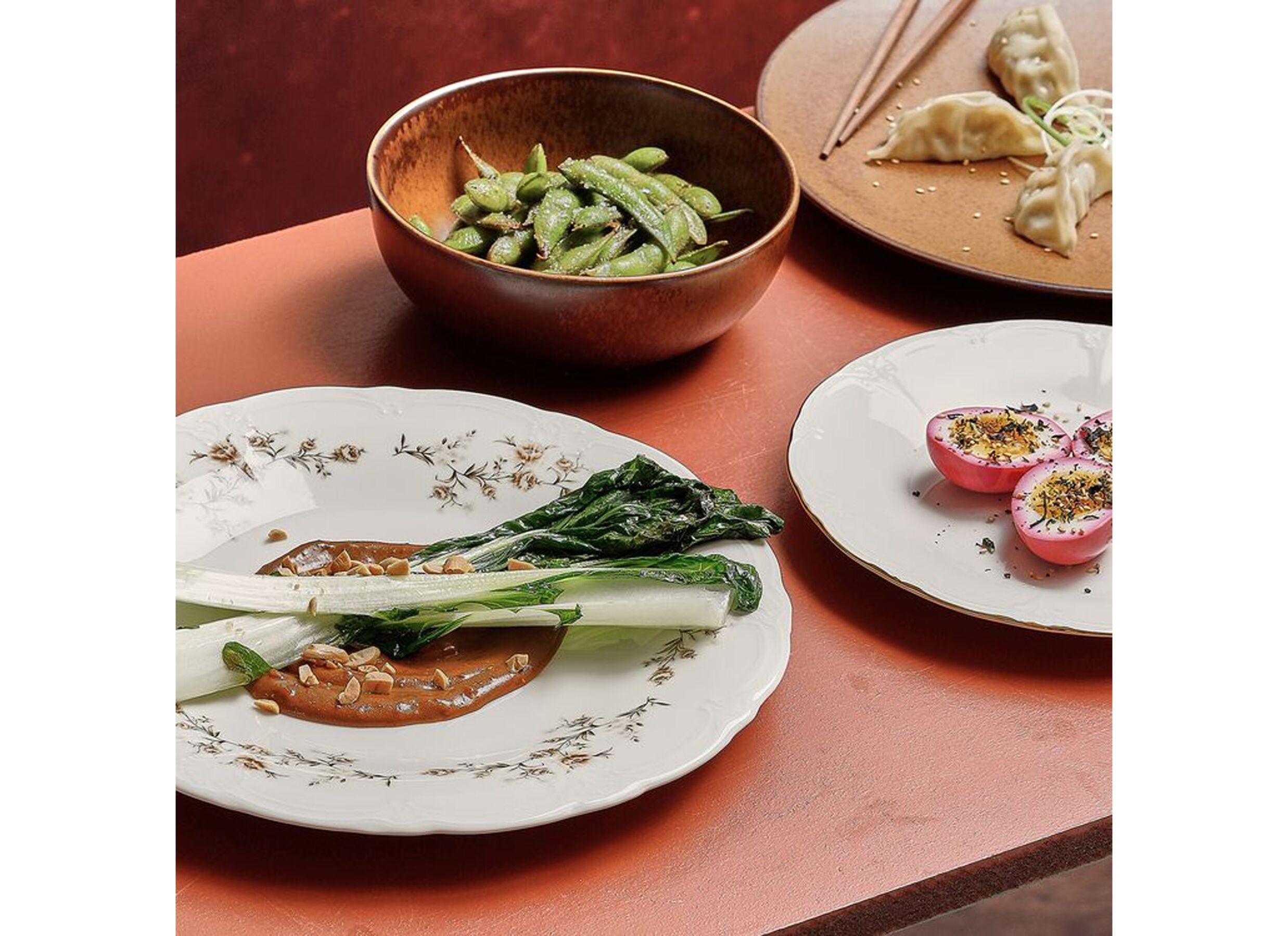 Foto ambiance - Assiette Retro Ø20,5cm - porcelaine - blanc