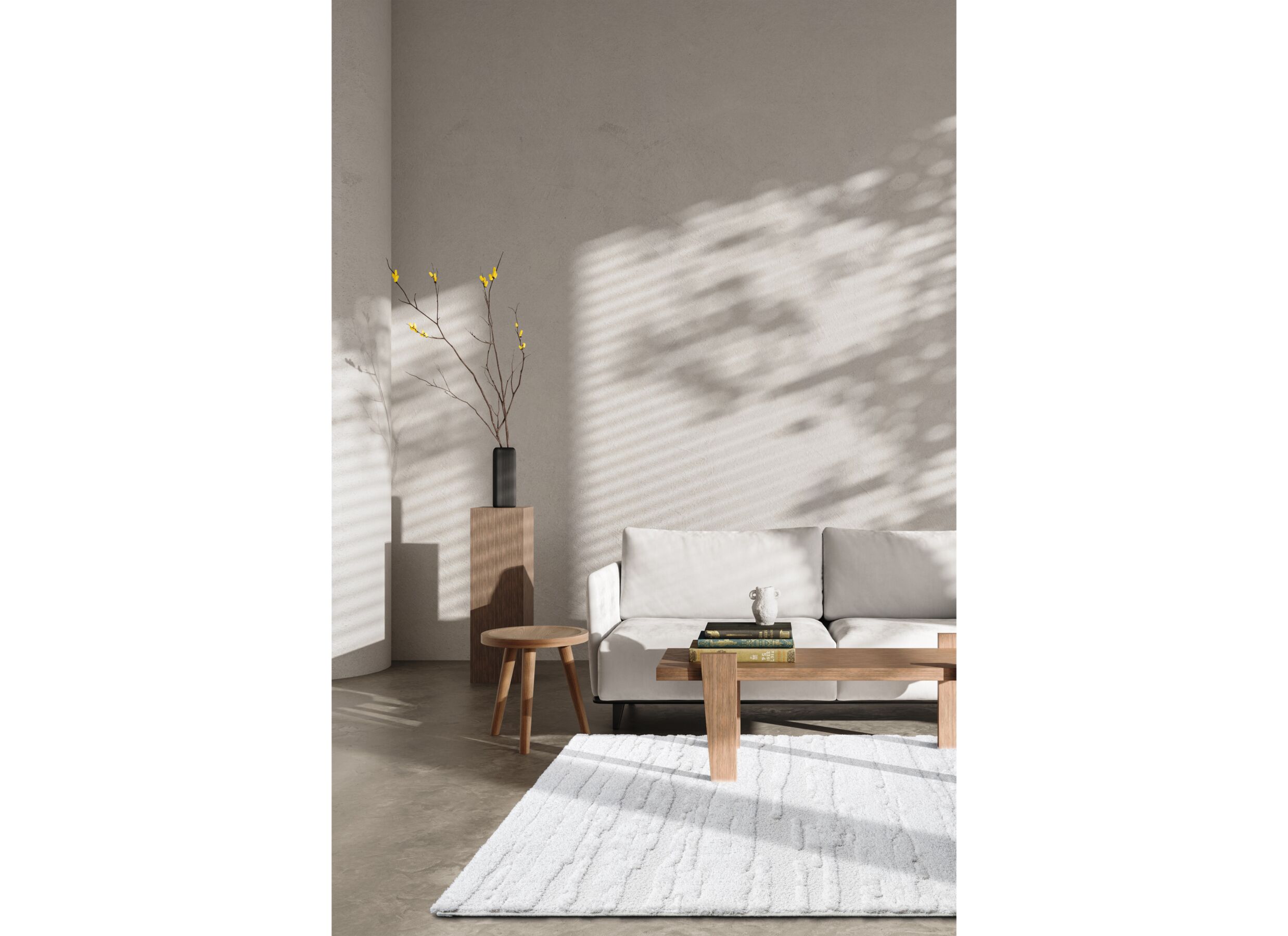 Sfeerfoto - Tapijt Madagaskar 80x150cm - polyester - wit
