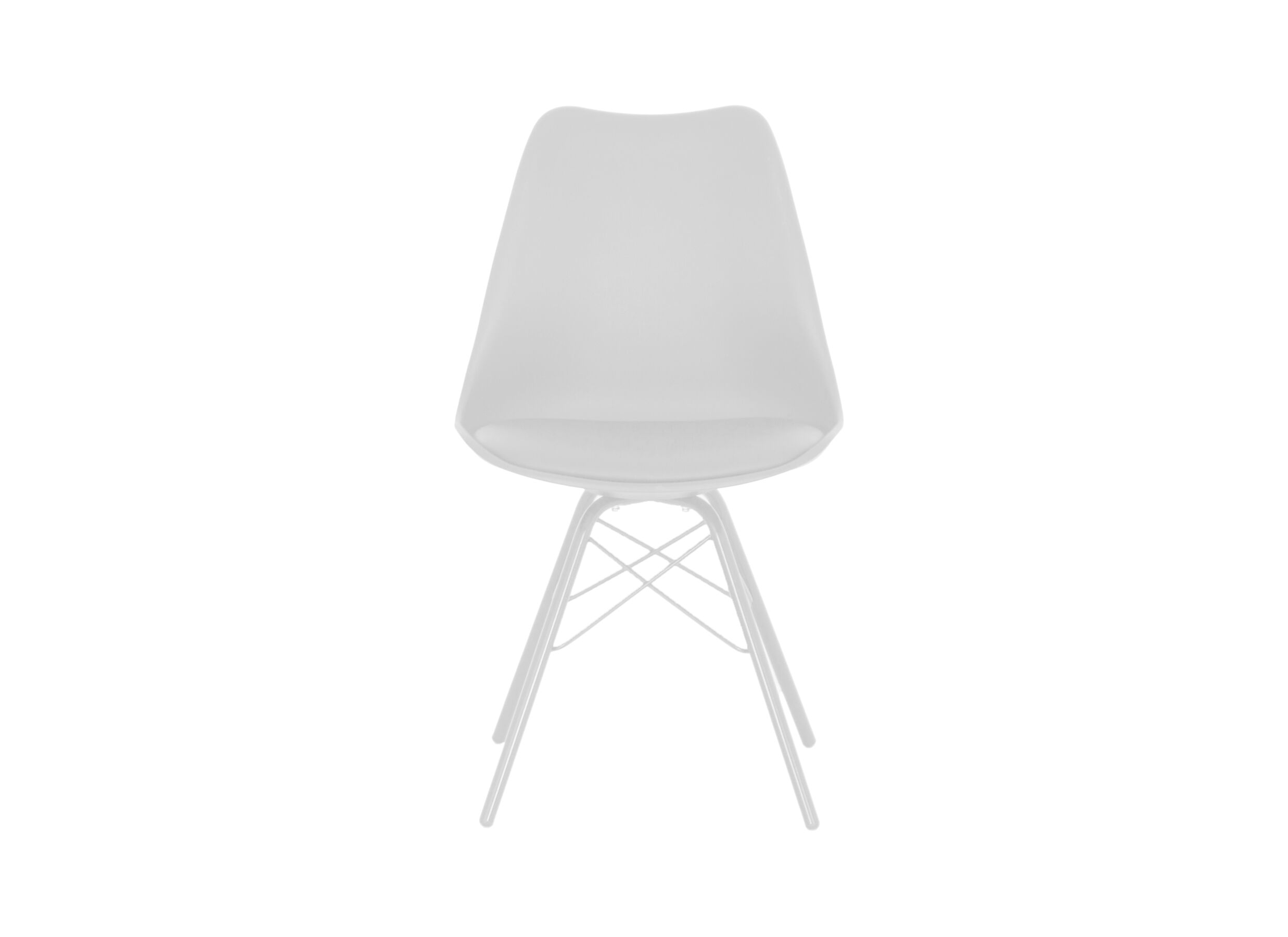 Kuipstoel Gigi 49x55x82cm - lederlook - wit
