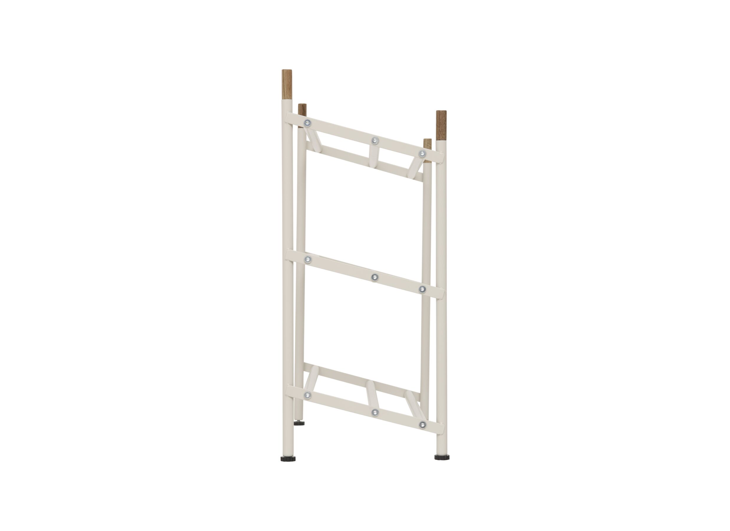 Aperçu - Étagère à chaussures Cassie extensible 54,8x22,5x53,5cm - acier - beige