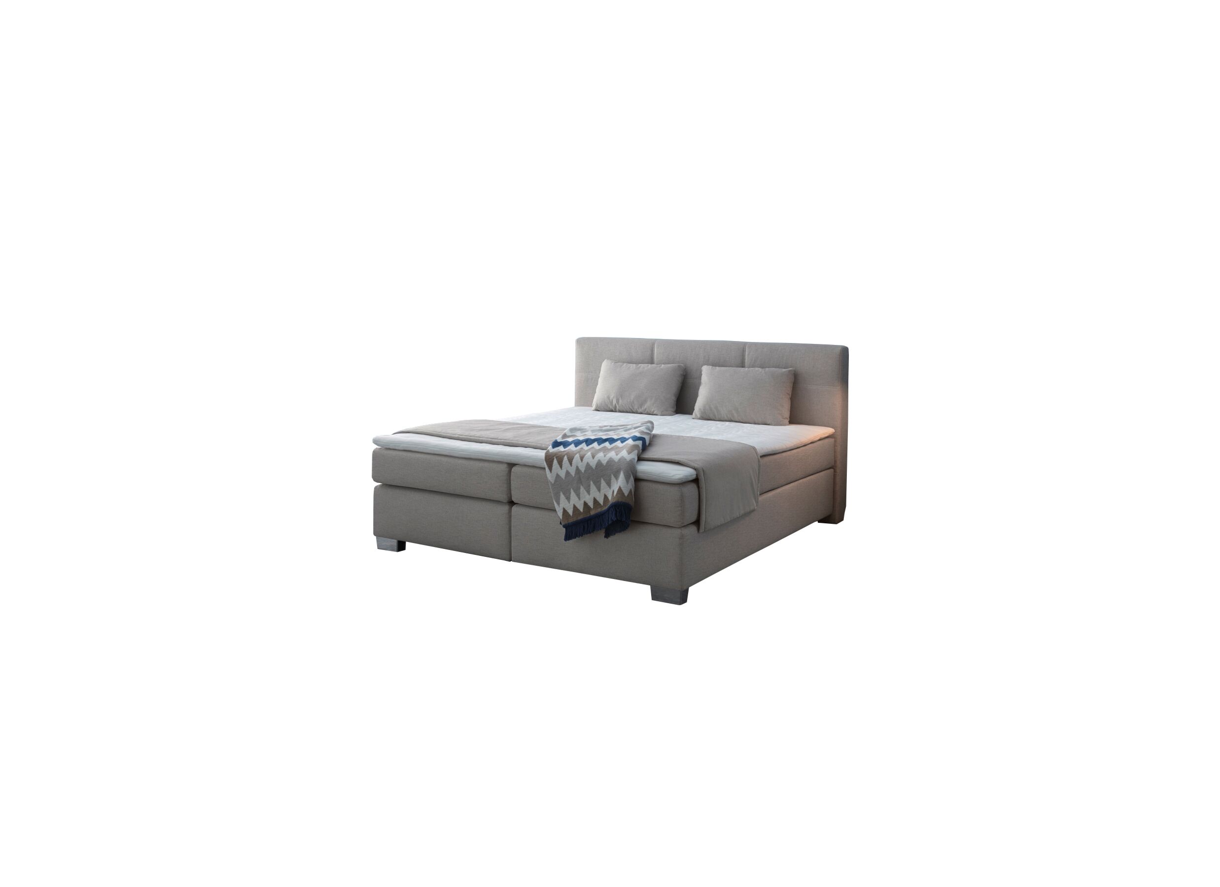 Boxspring Emilia 180x200cm - tissu - greige